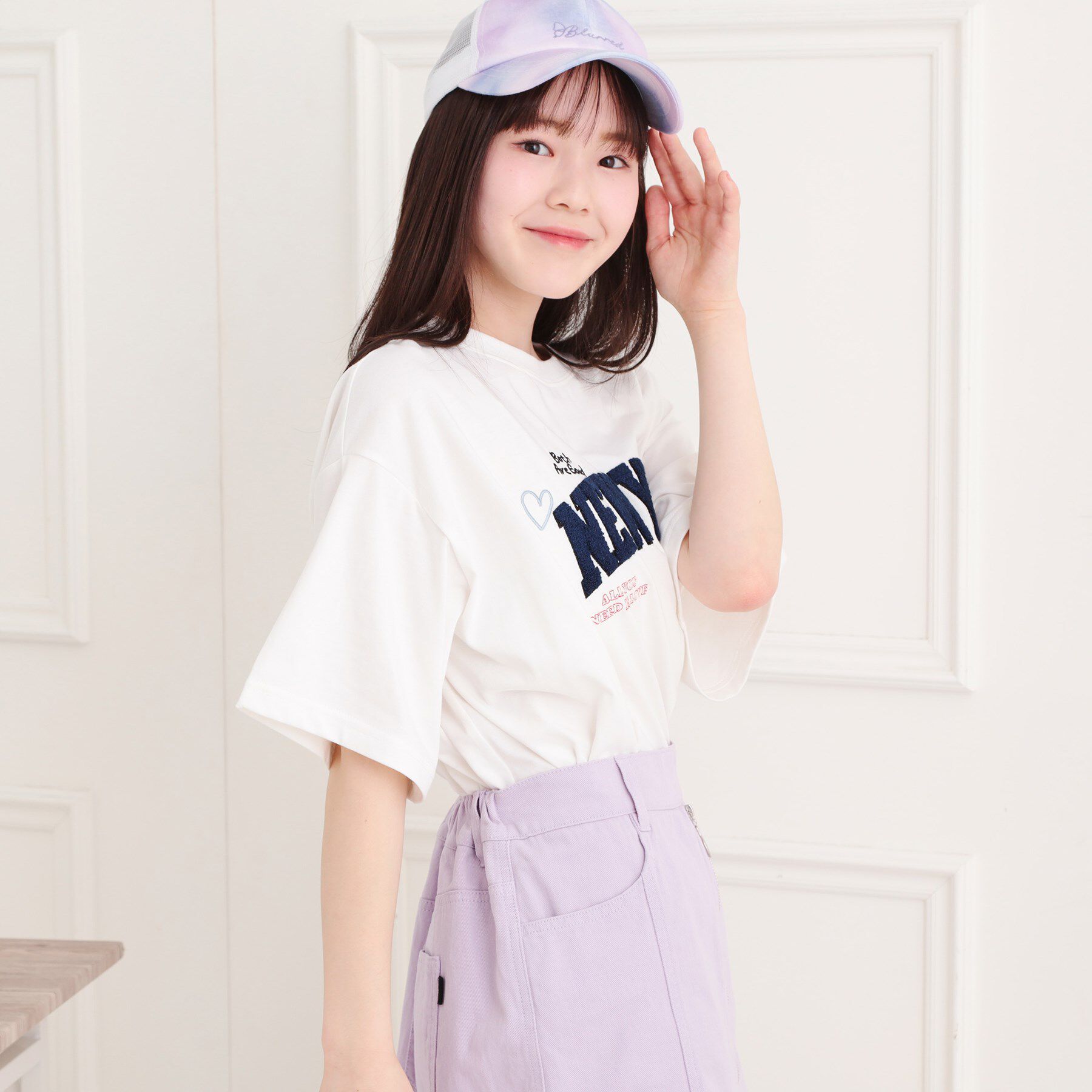 PINK-latte「さがら刺繍ビッグTシャツ」|Tシャツ・カットソー|