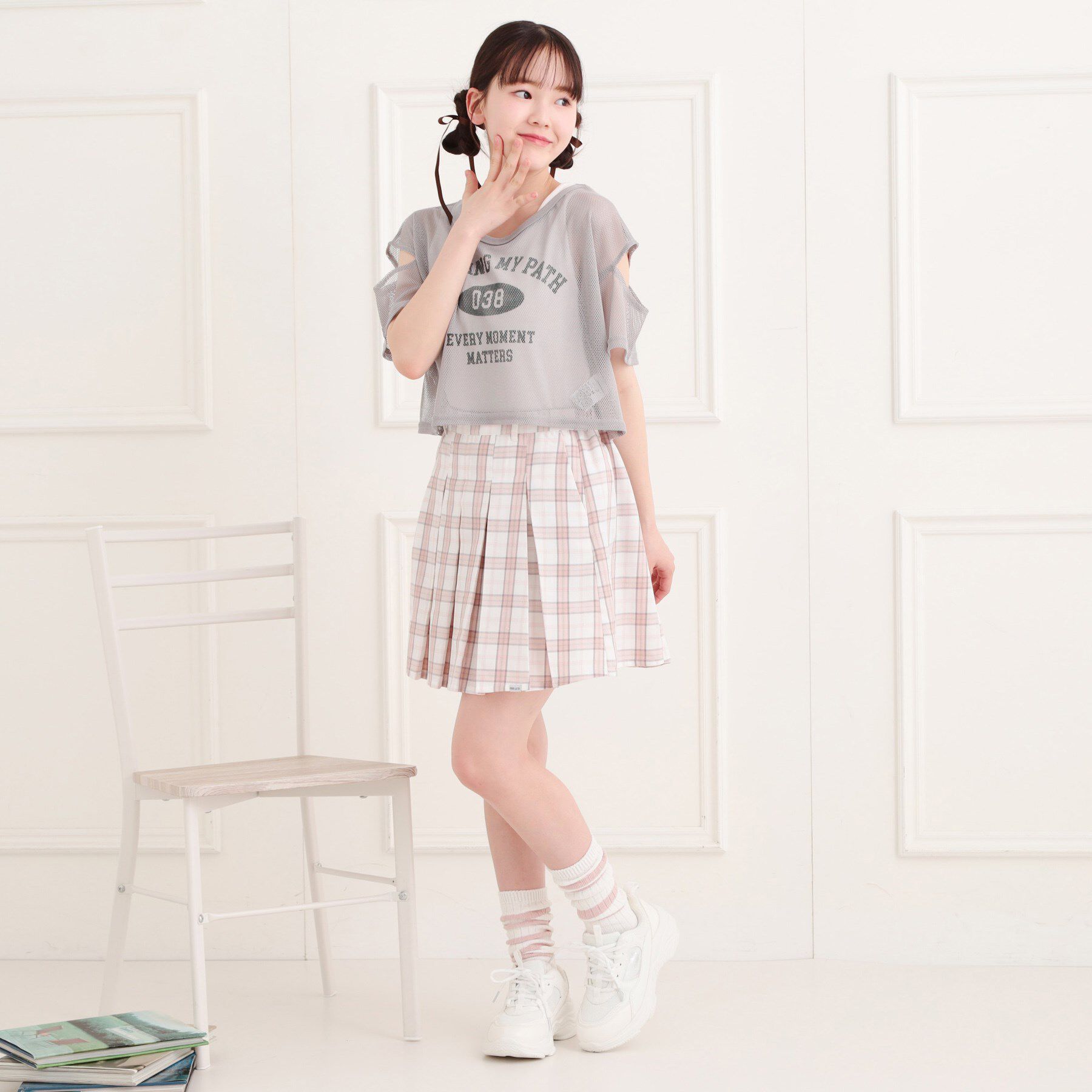 PINK-latte「メッシュTシャツ＋タンクセット」|その他|