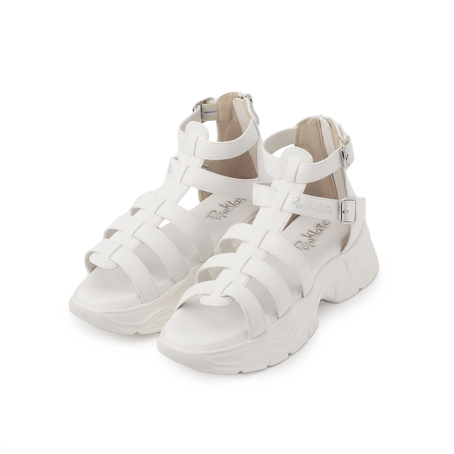 PINK-latte「◆フラットソールサンダル」|サンダル|アイボリー(004)