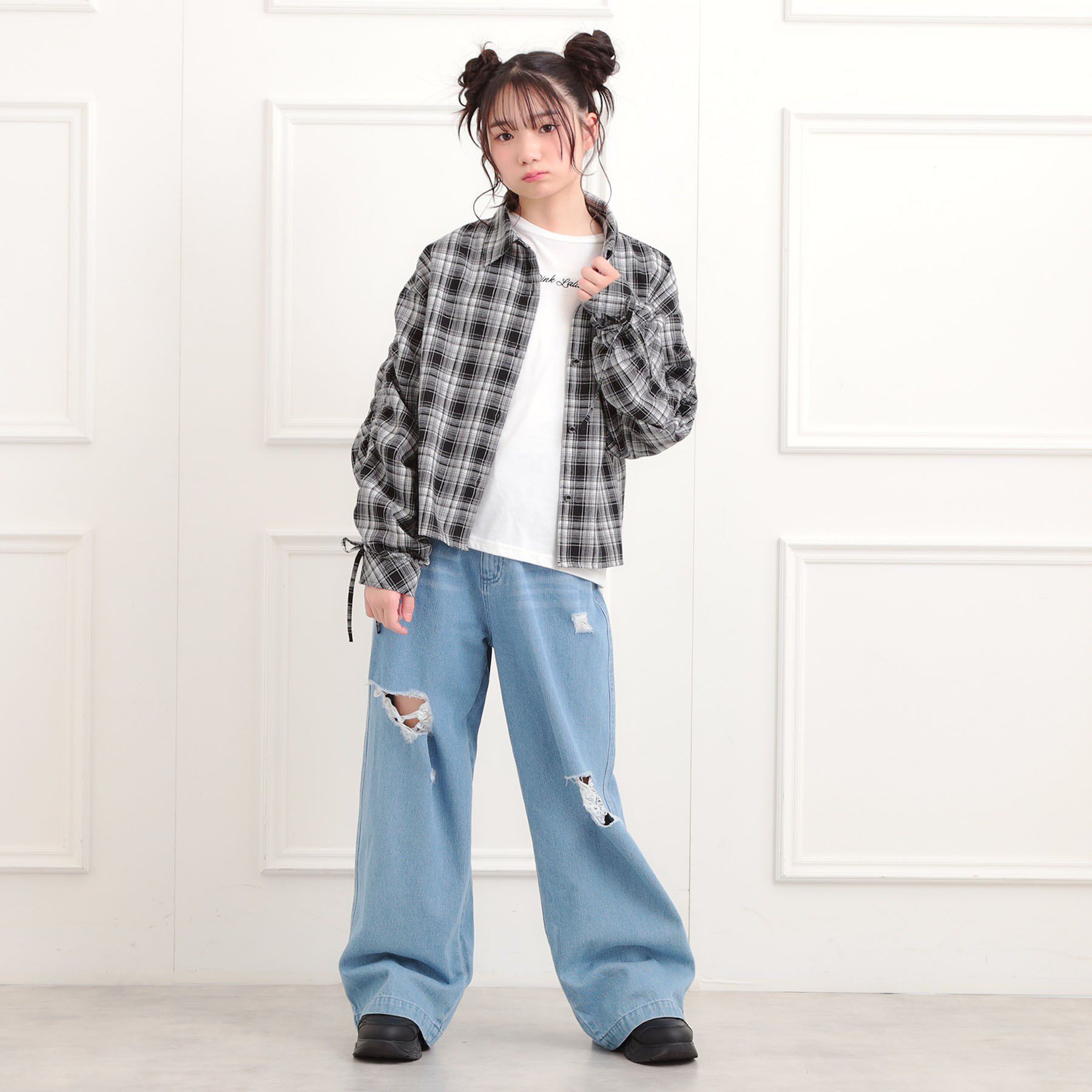 PINK-latte「◆【セットアイテム】起毛チェックシャツ＋ロンT」|その他|