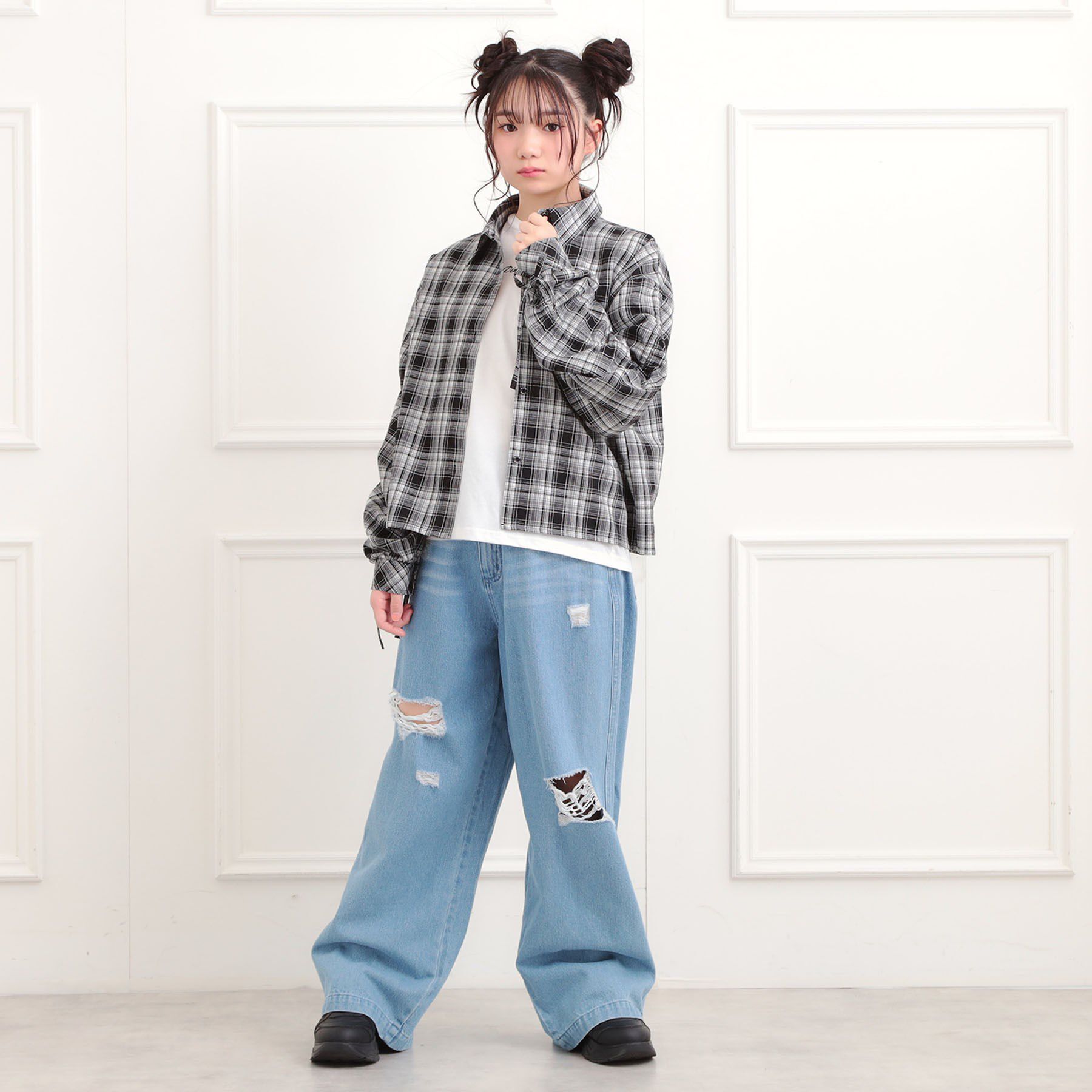 PINK-latte「◆【セットアイテム】起毛チェックシャツ＋ロンT」|その他|