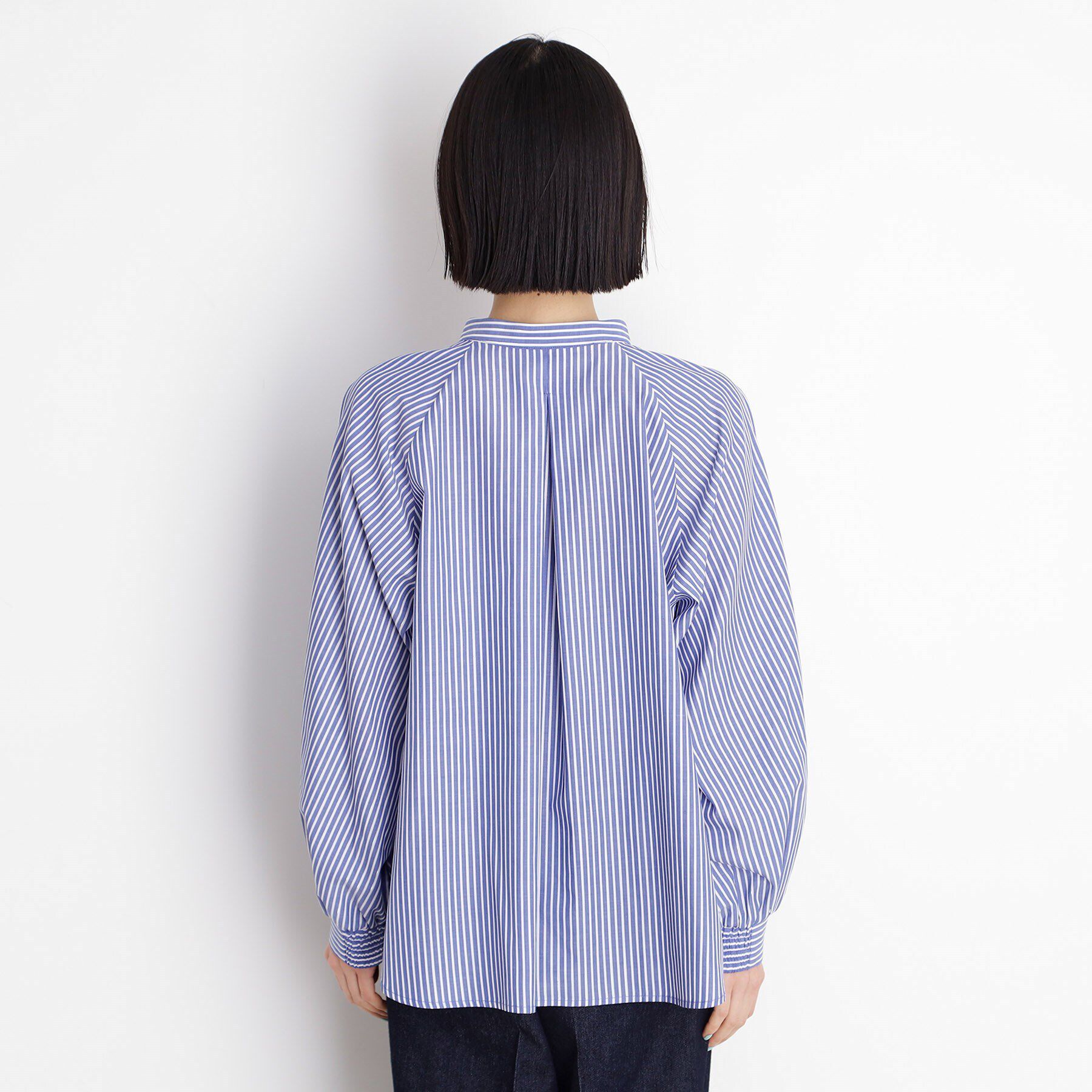 THE SHOP TK「ラメストライプラグランシャツ【洗える】」|シャツ・ブラウス|