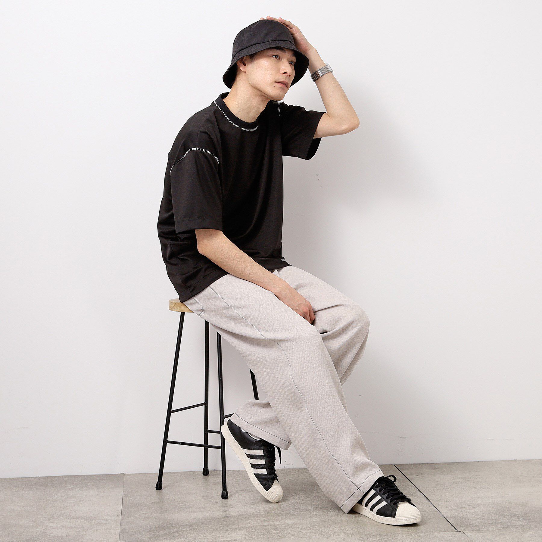 THE SHOP TK「ブランケットステッチ半袖Tシャツ」|Tシャツ・カットソー|