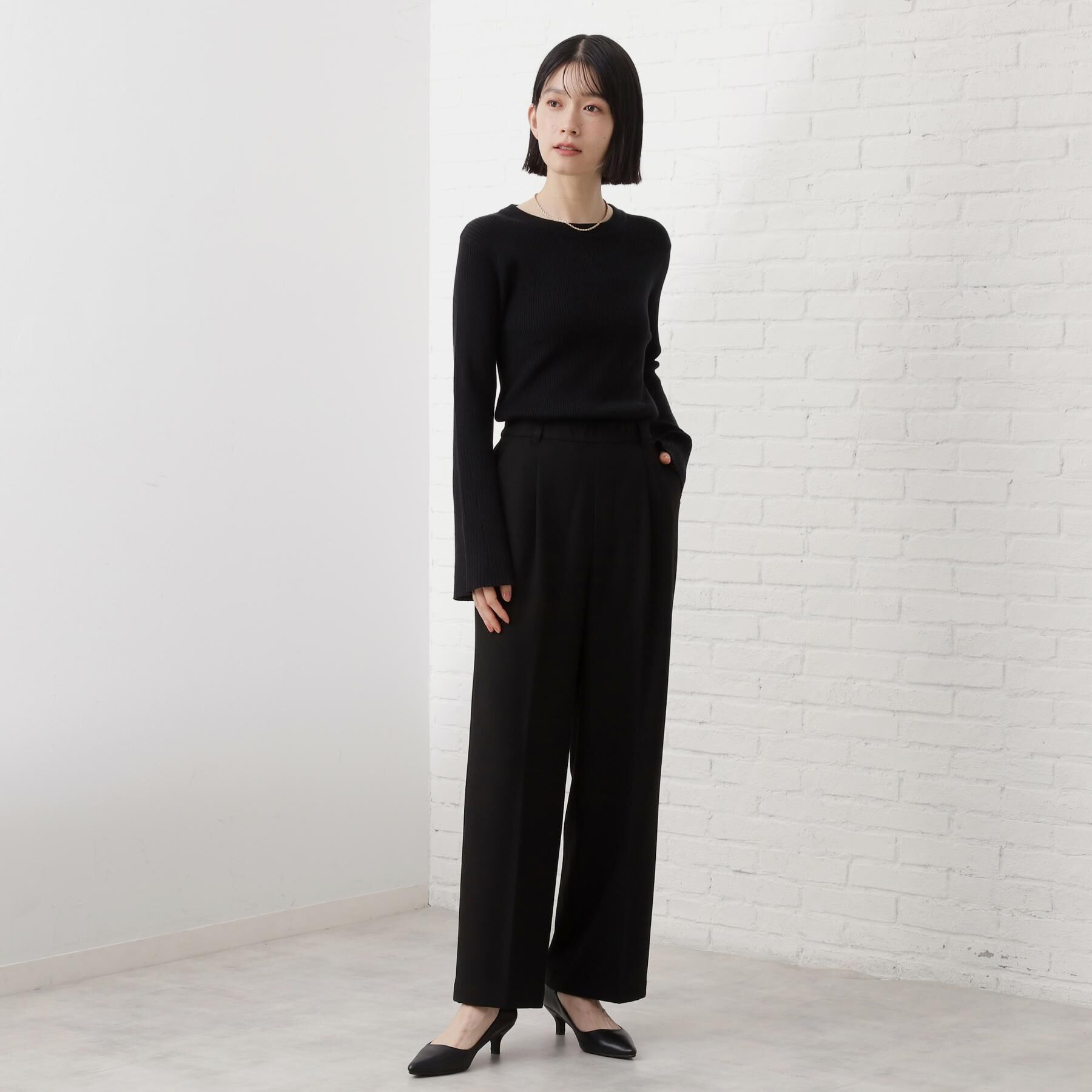 THE SHOP TK「【着丈選べる/XS～XLサイズ】あったか裏起毛ワイドパンツ」|その他|