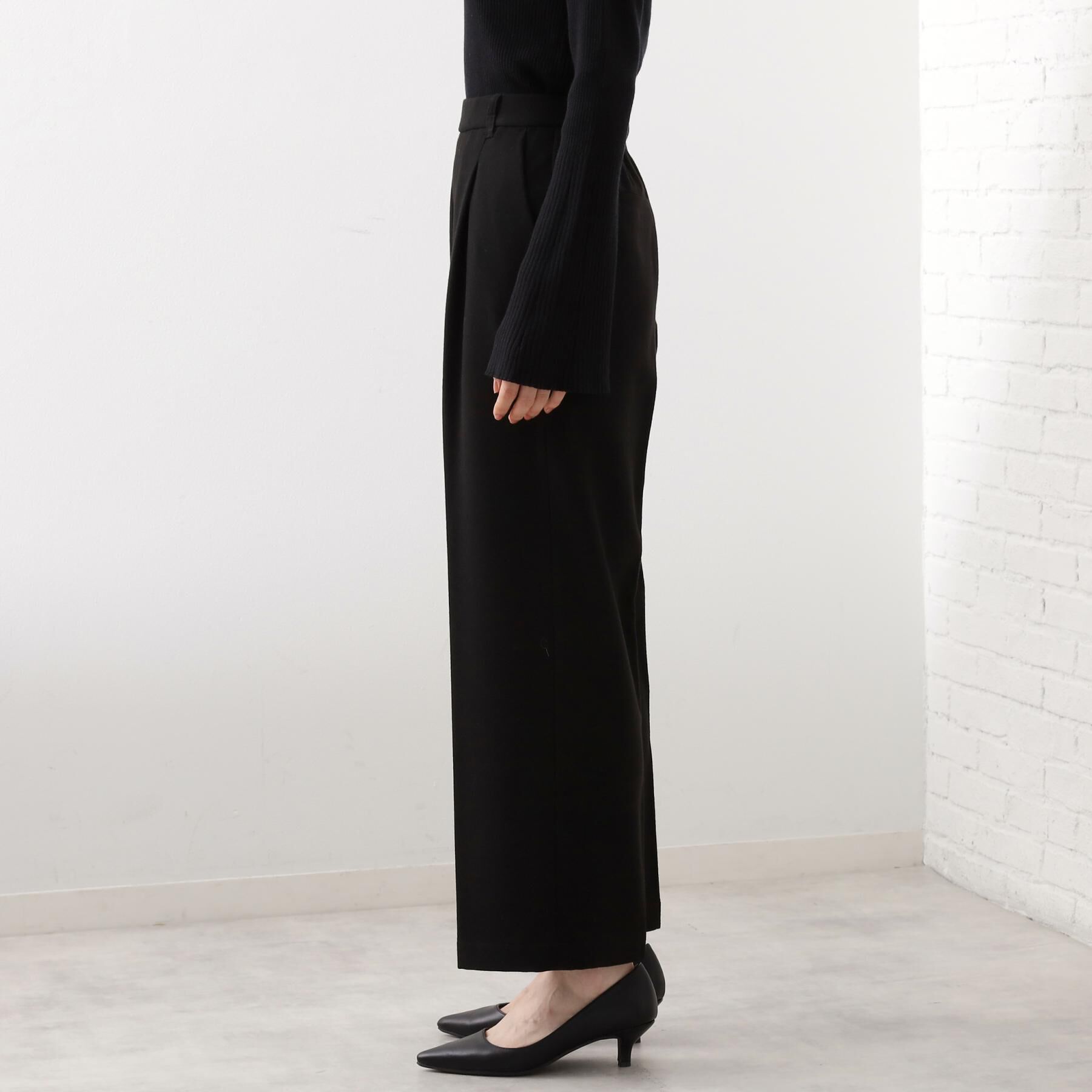 THE SHOP TK「【着丈選べる/XS～XLサイズ】あったか裏起毛ワイドパンツ」|その他|