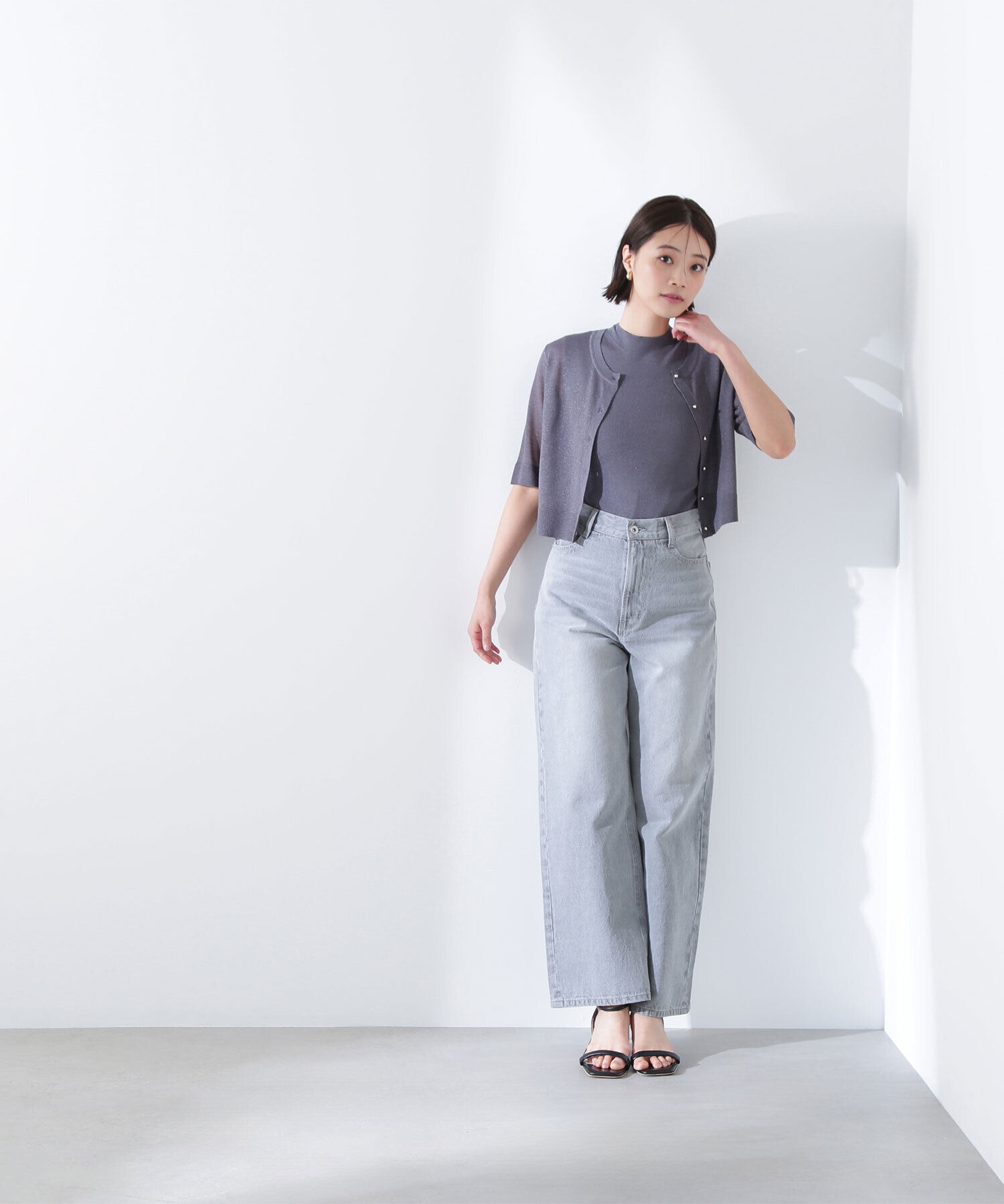  「シアーショートカーデアンサンブル」|ニット・セーター|