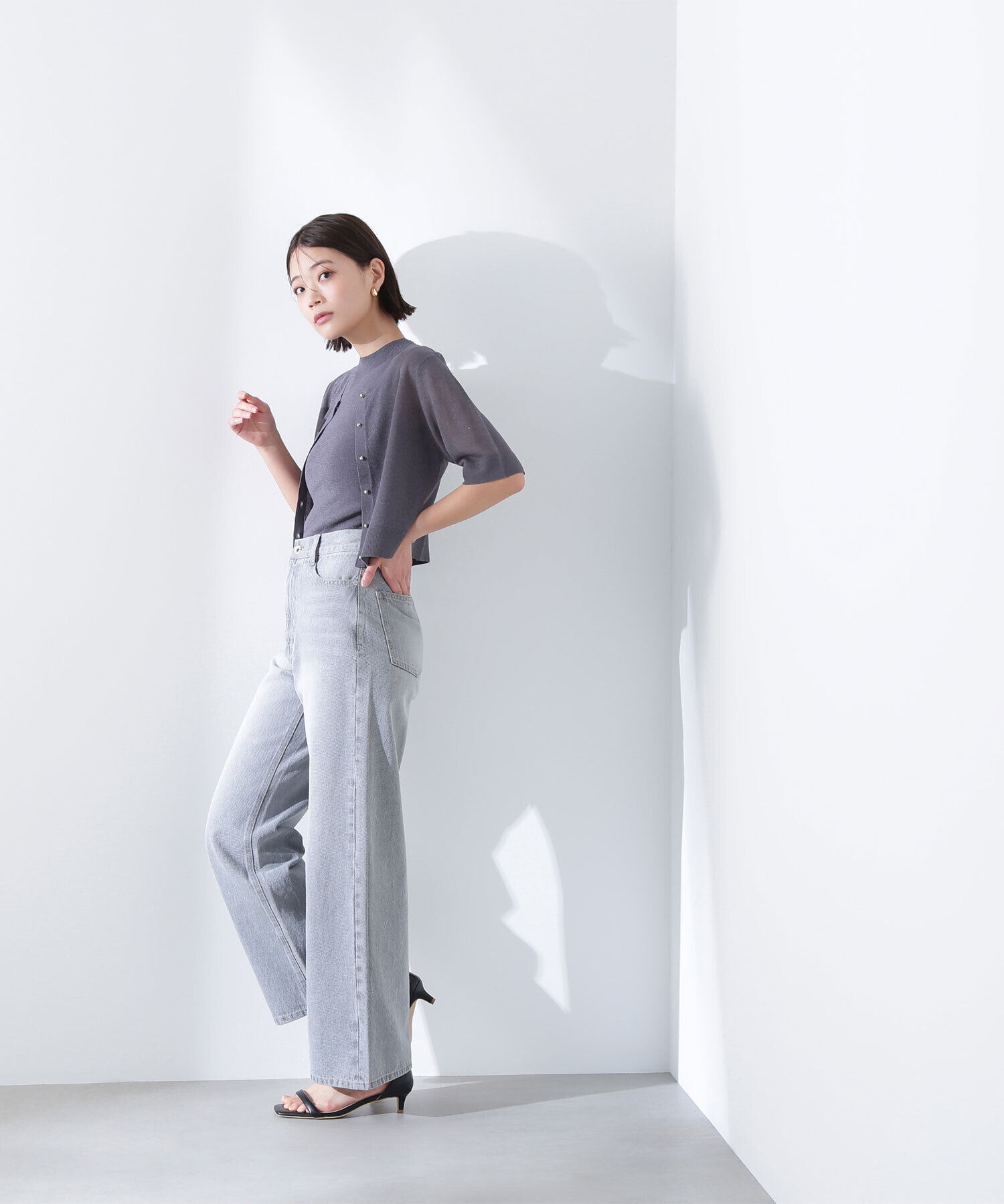  「シアーショートカーデアンサンブル」|ニット・セーター|