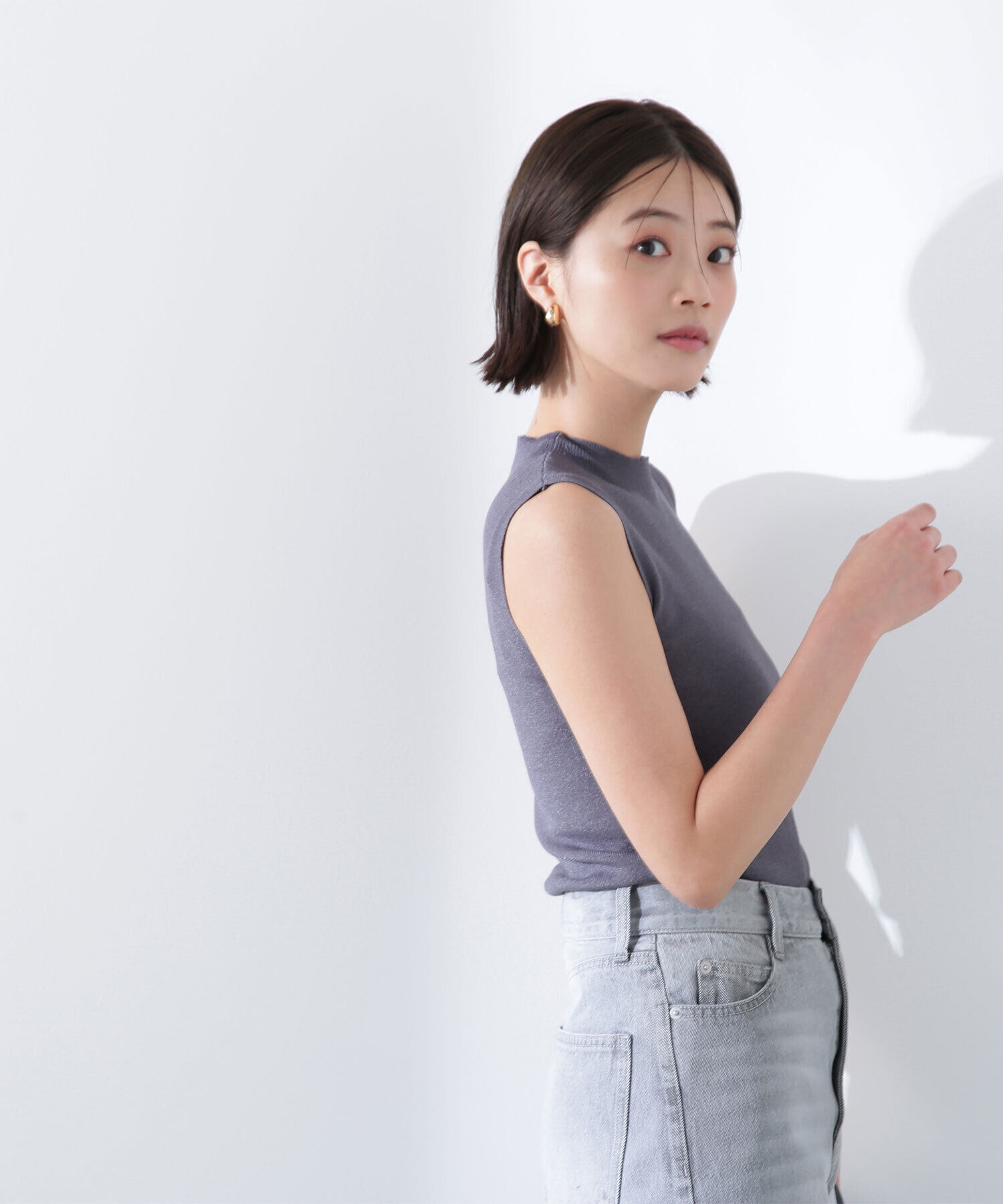  「シアーショートカーデアンサンブル」|ニット・セーター|