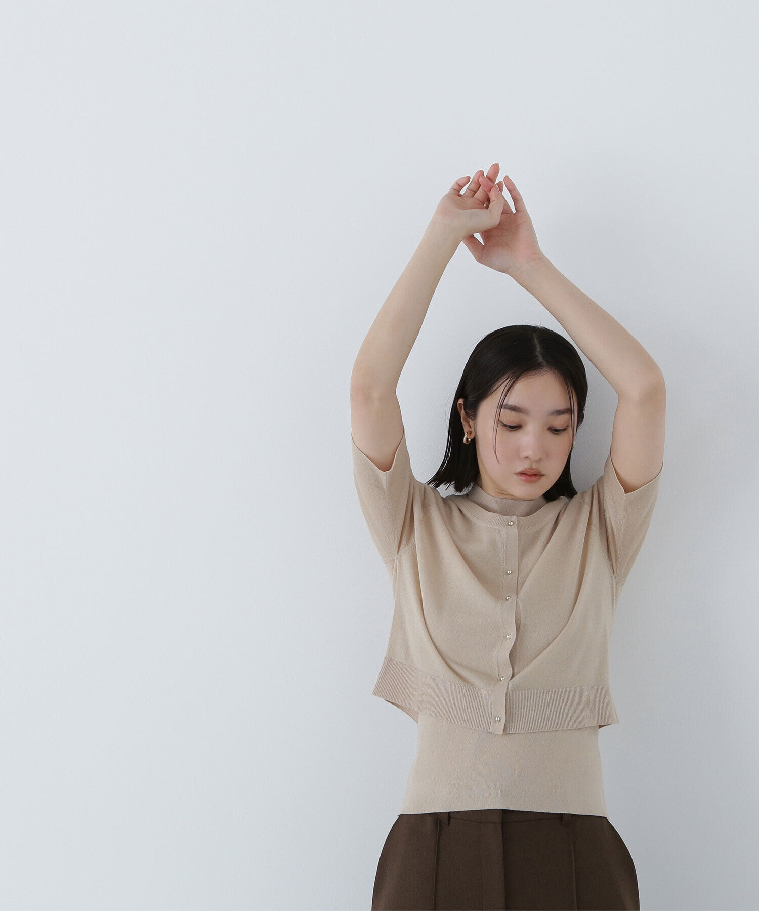  「シアーショートカーデアンサンブル」|ニット・セーター|