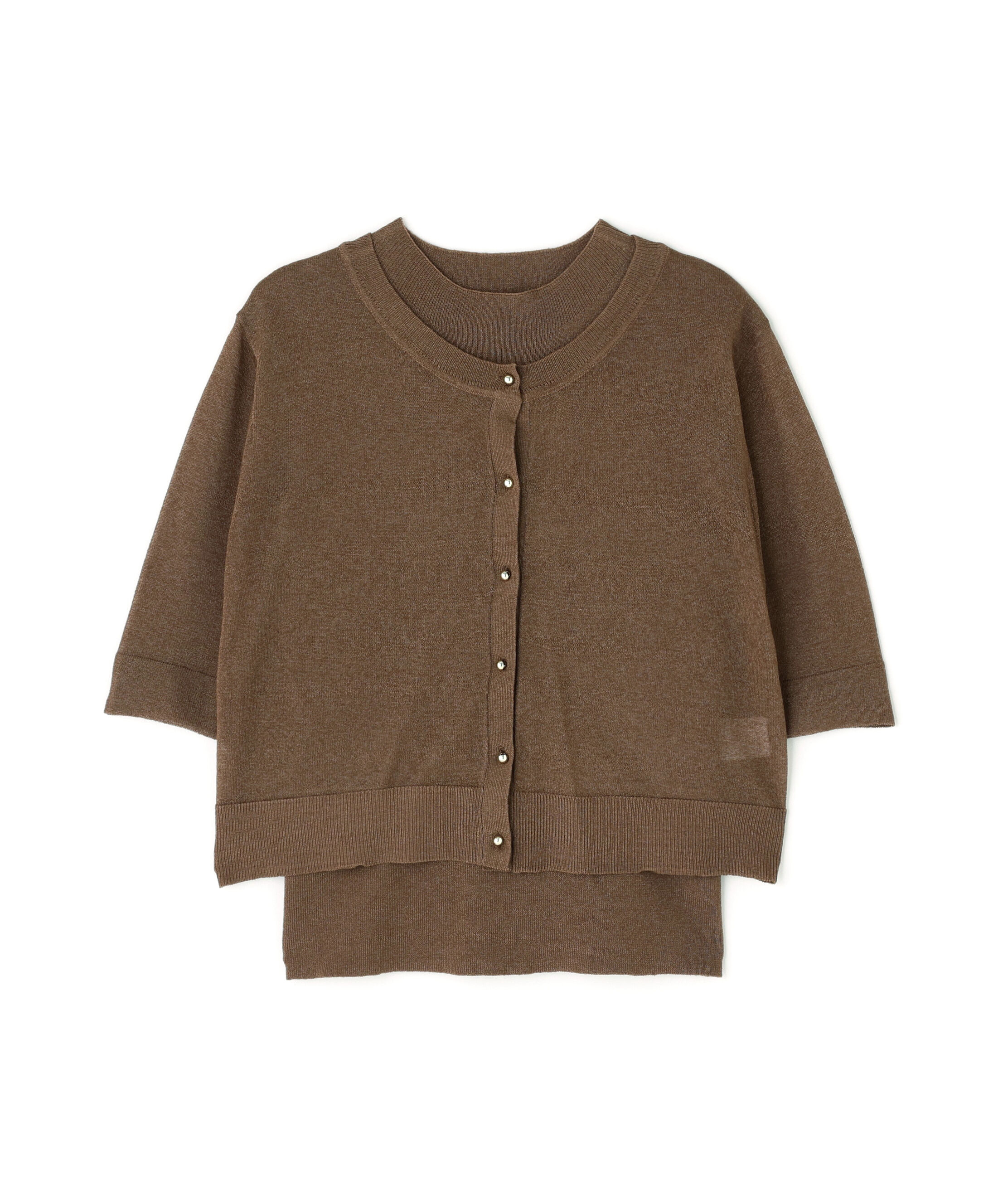  「シアーショートカーデアンサンブル」|ニット・セーター|