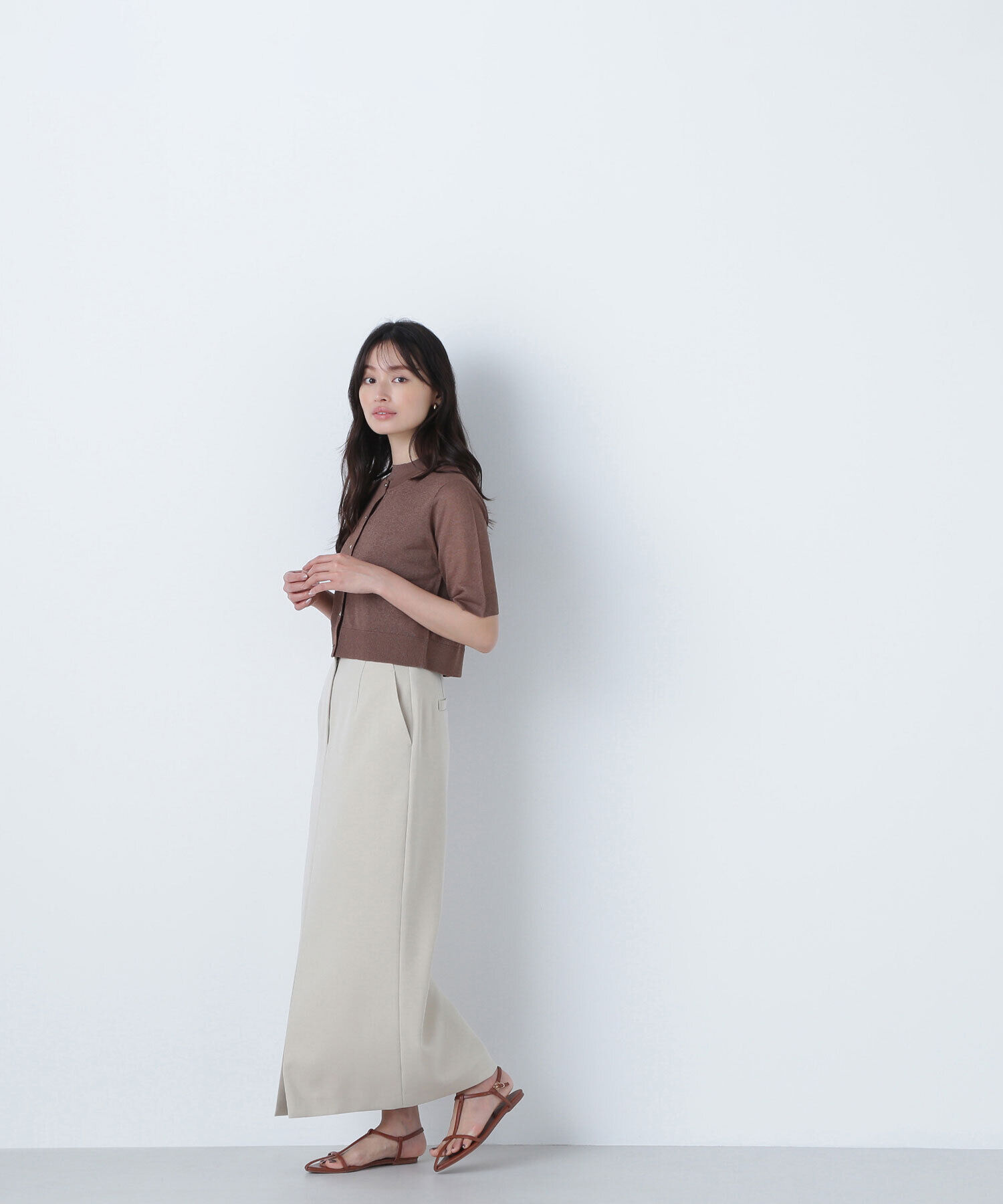  「シアーショートカーデアンサンブル」|ニット・セーター|