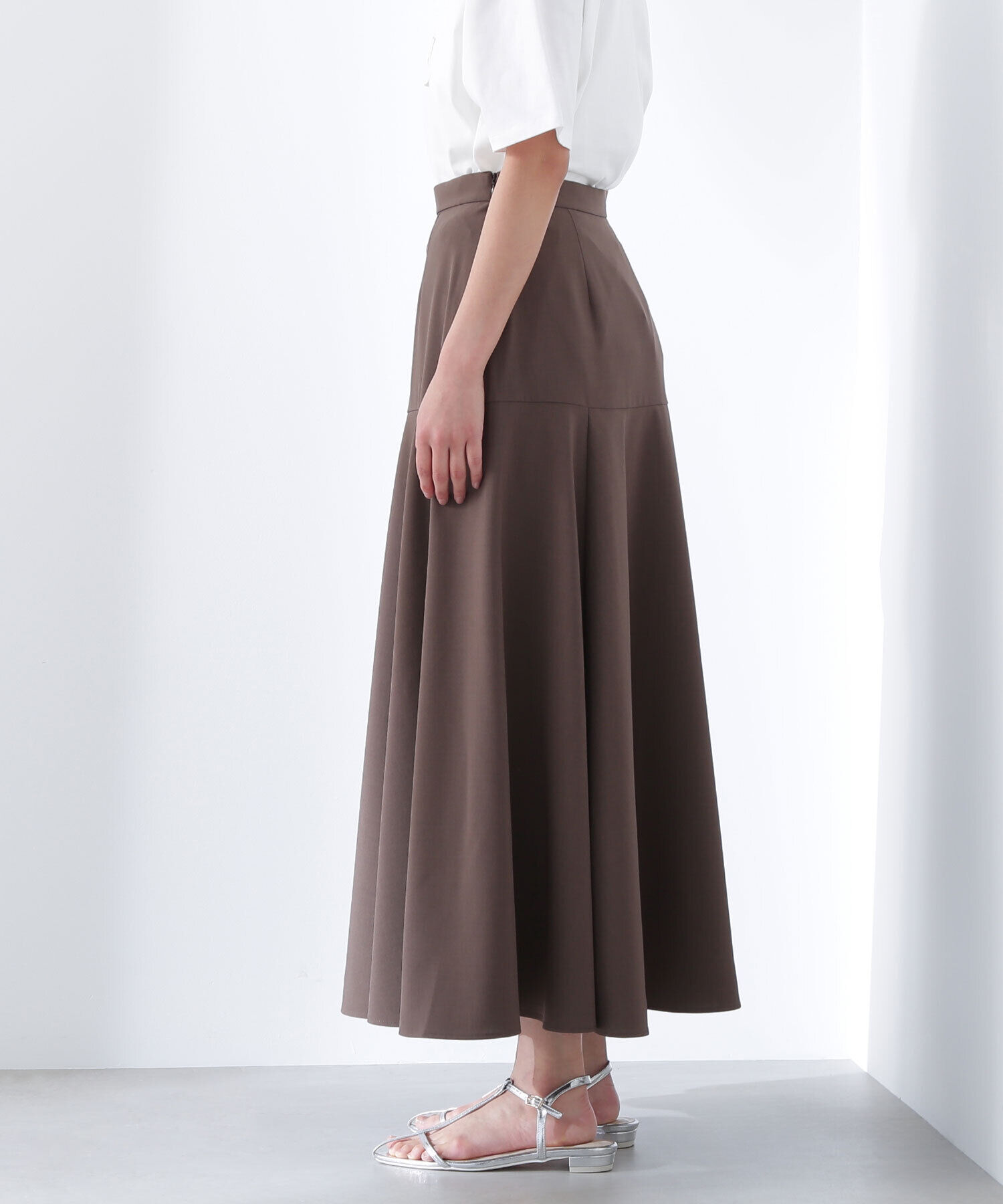  「切替フレアマキシスカート」|スカート|