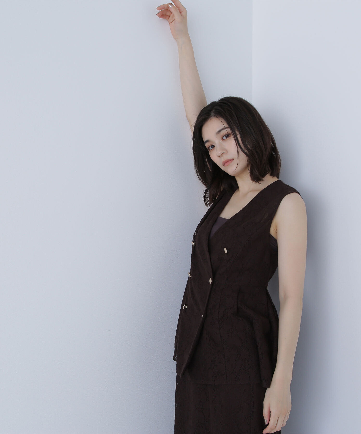  「メッシュレース SETUP ジレ」|ブルゾン・スタジャン|