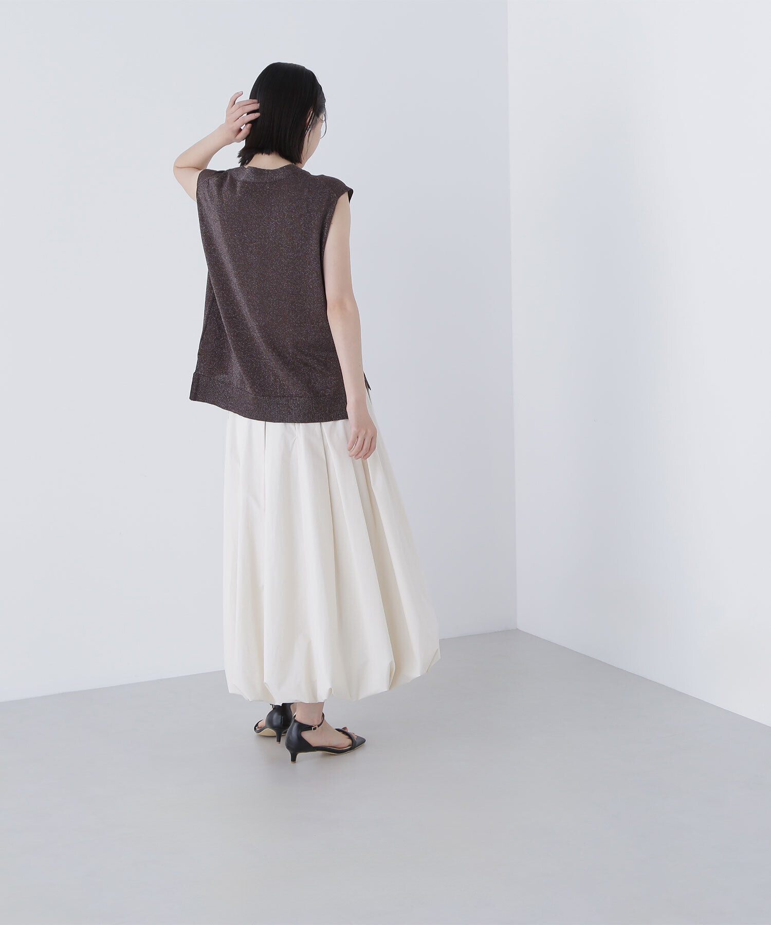  「スパークVネックニットベスト」|ニット・セーター|