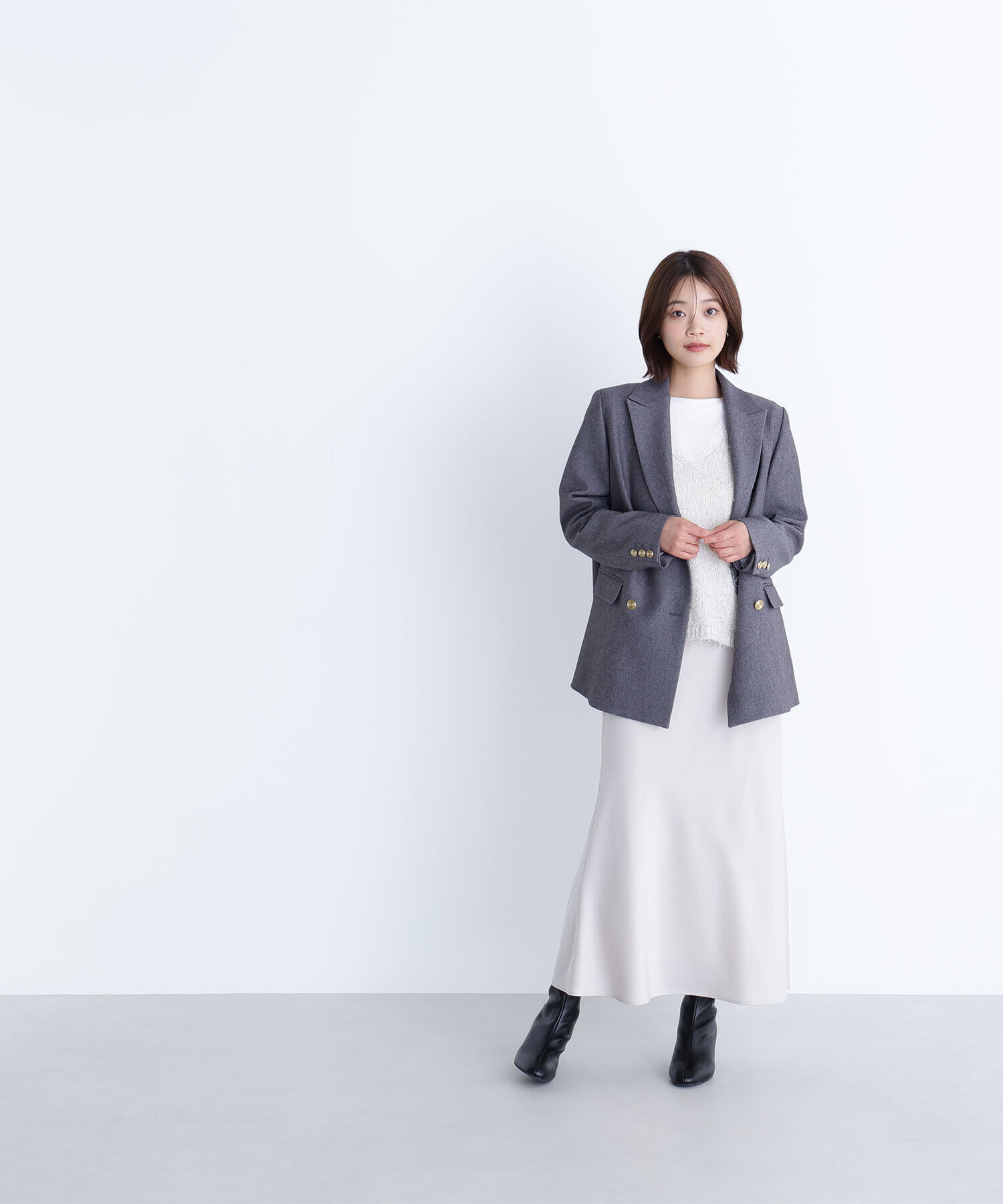  「ダブルブレストボクシージャケット」|ブルゾン・スタジャン|