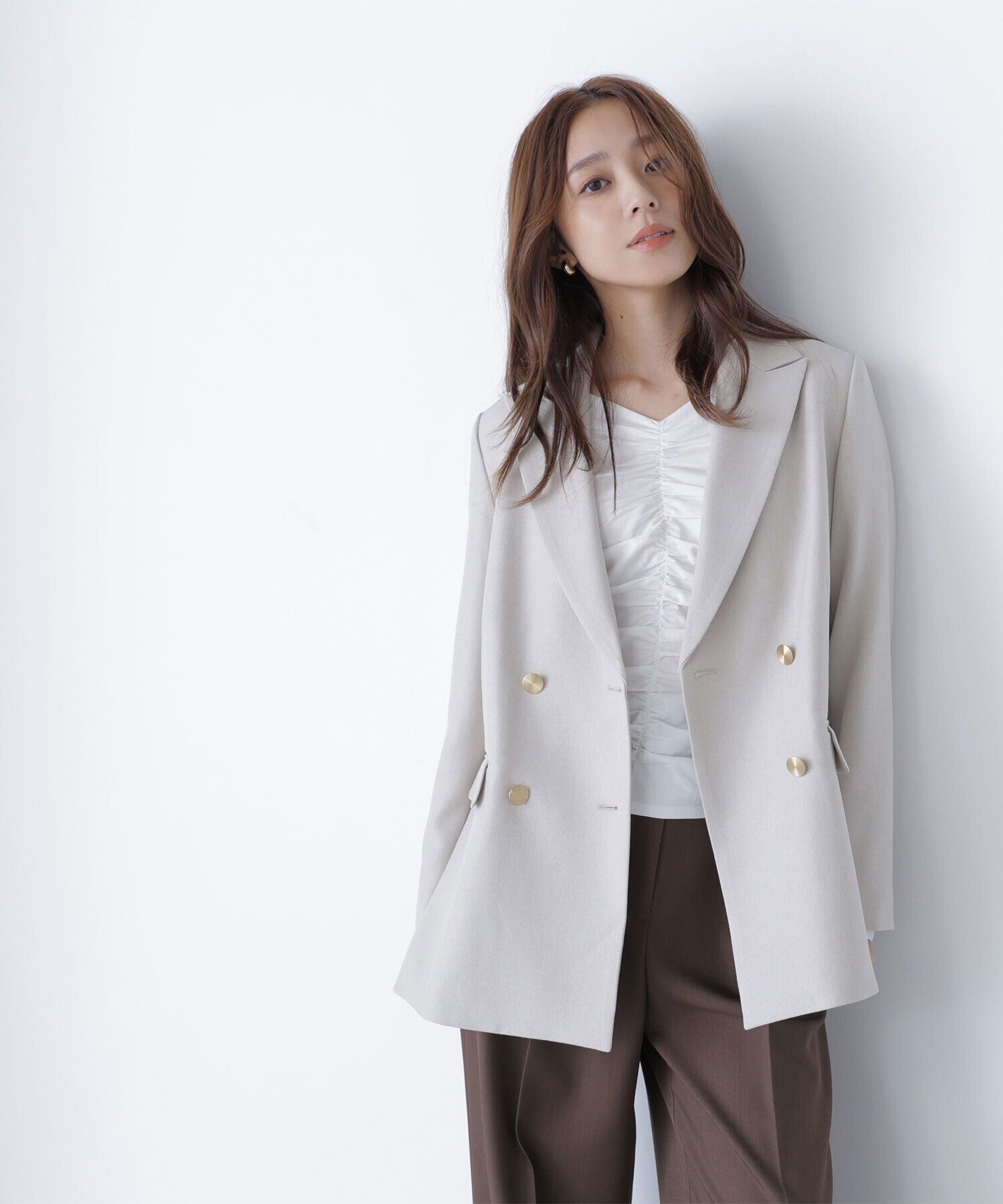  「ダブルブレストボクシージャケット」|ブルゾン・スタジャン|