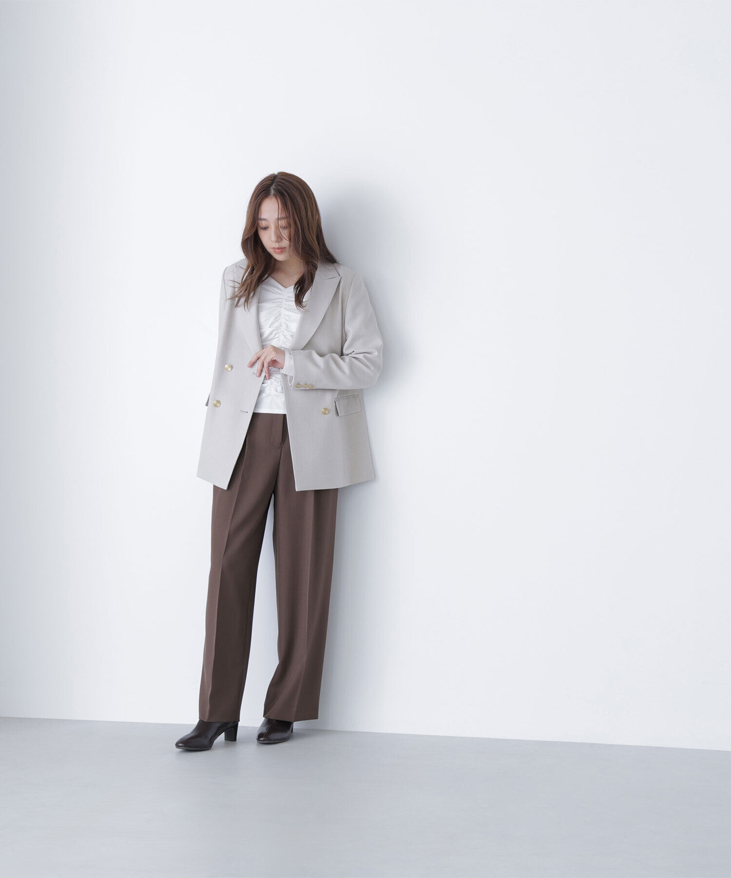  「ダブルブレストボクシージャケット」|ブルゾン・スタジャン|