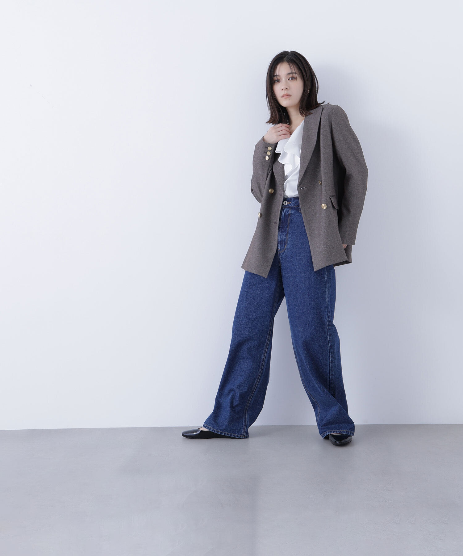  「ダブルブレストボクシージャケット」|ブルゾン・スタジャン|