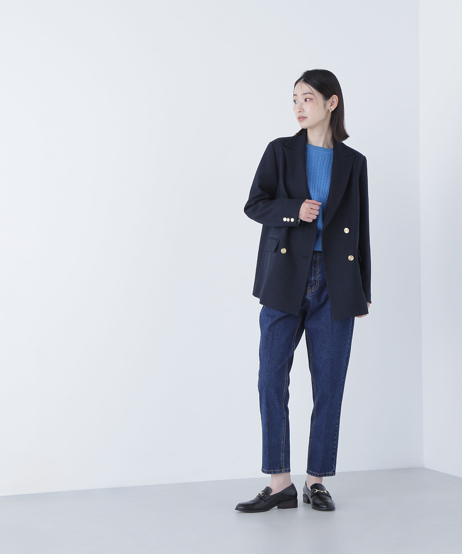  「ダブルブレストボクシージャケット」|ブルゾン・スタジャン|