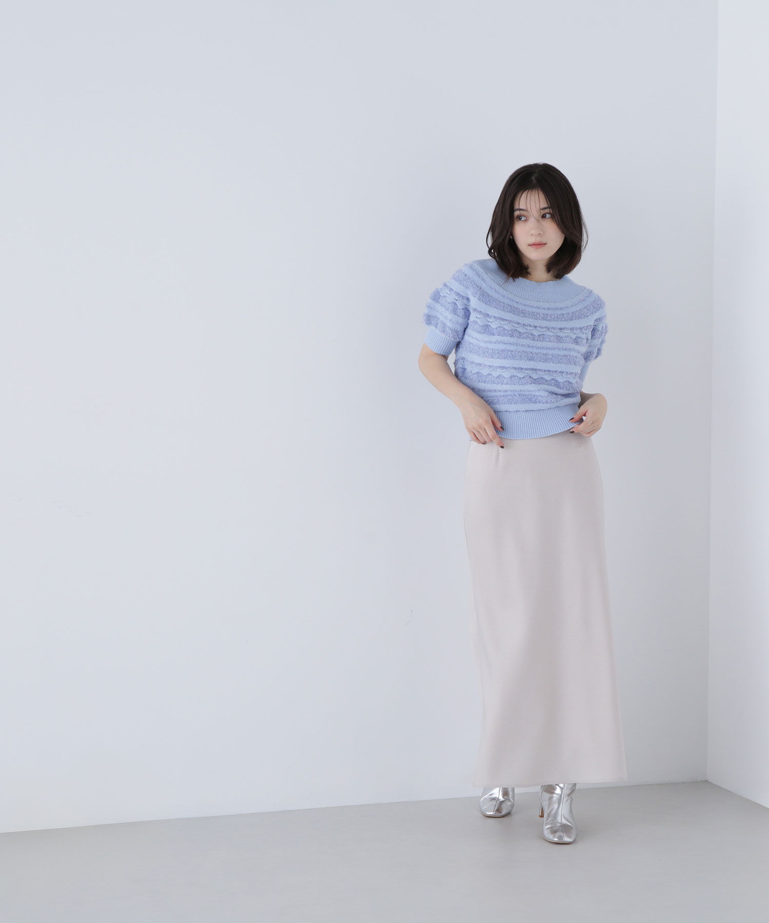  「柄編みドルマンニット」|ニット・セーター|