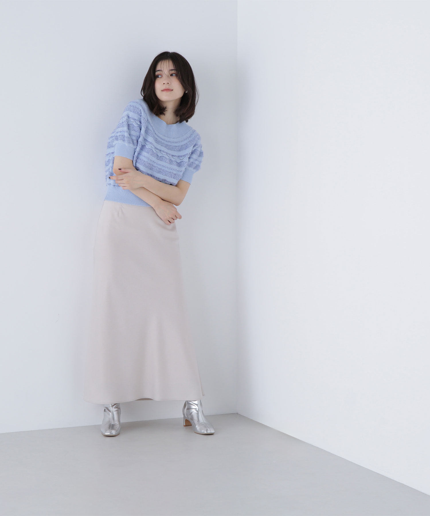  「柄編みドルマンニット」|ニット・セーター|