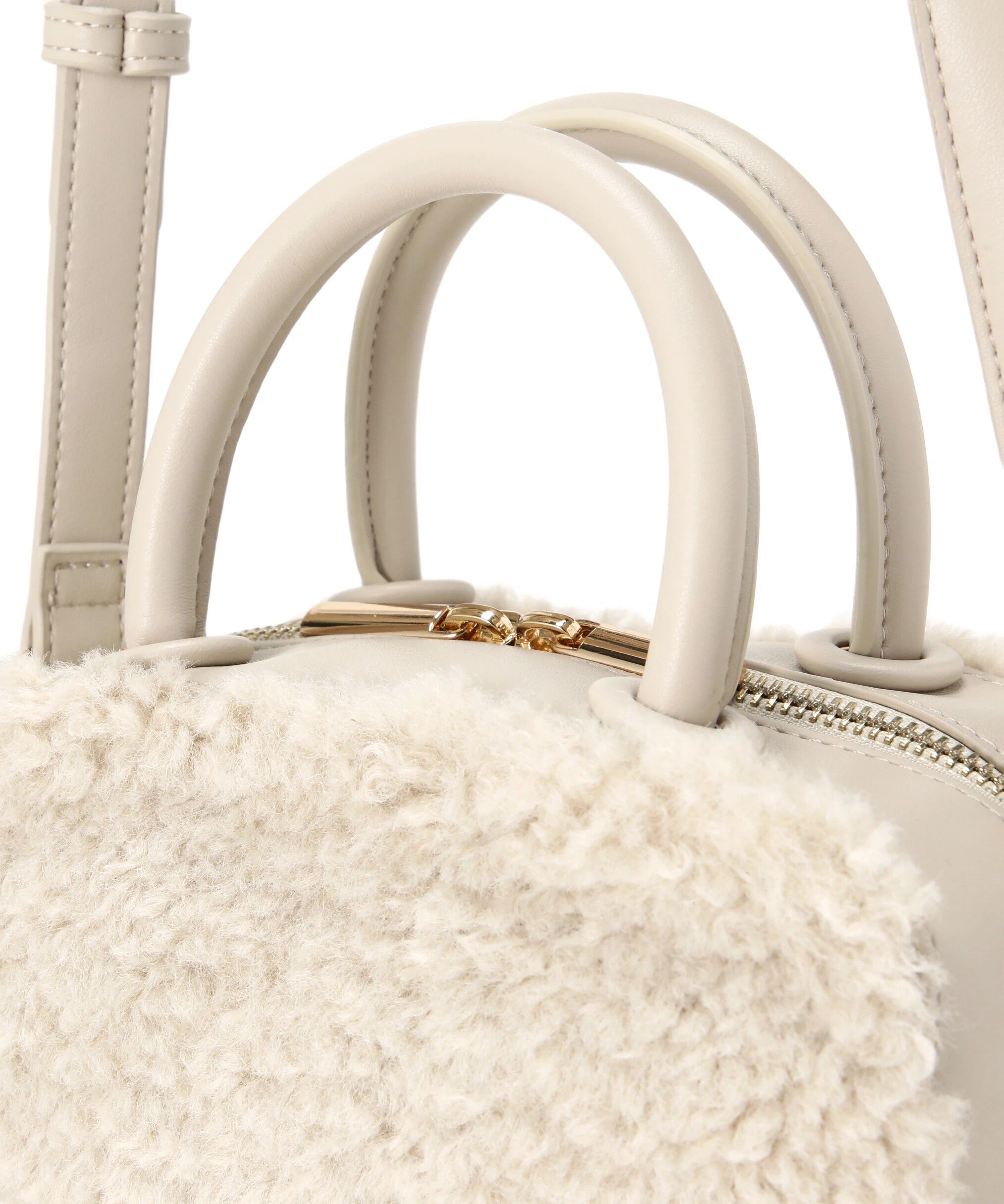  「カーリーフェイクファーボクシーショルダーバッグ」|ショルダー・メッセンジャー|