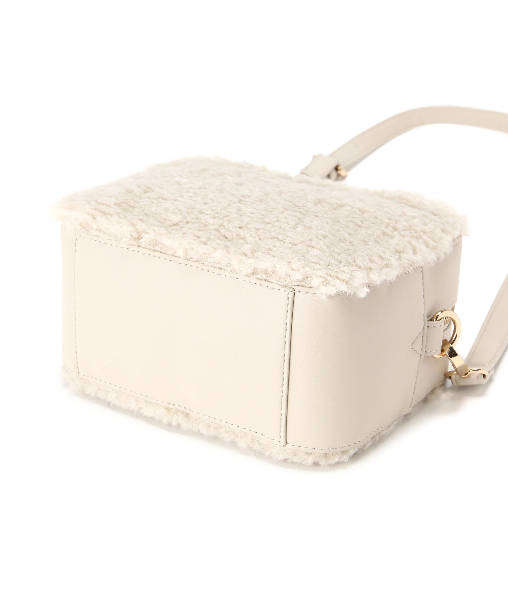  「カーリーフェイクファーボクシーショルダーバッグ」|ショルダー・メッセンジャー|