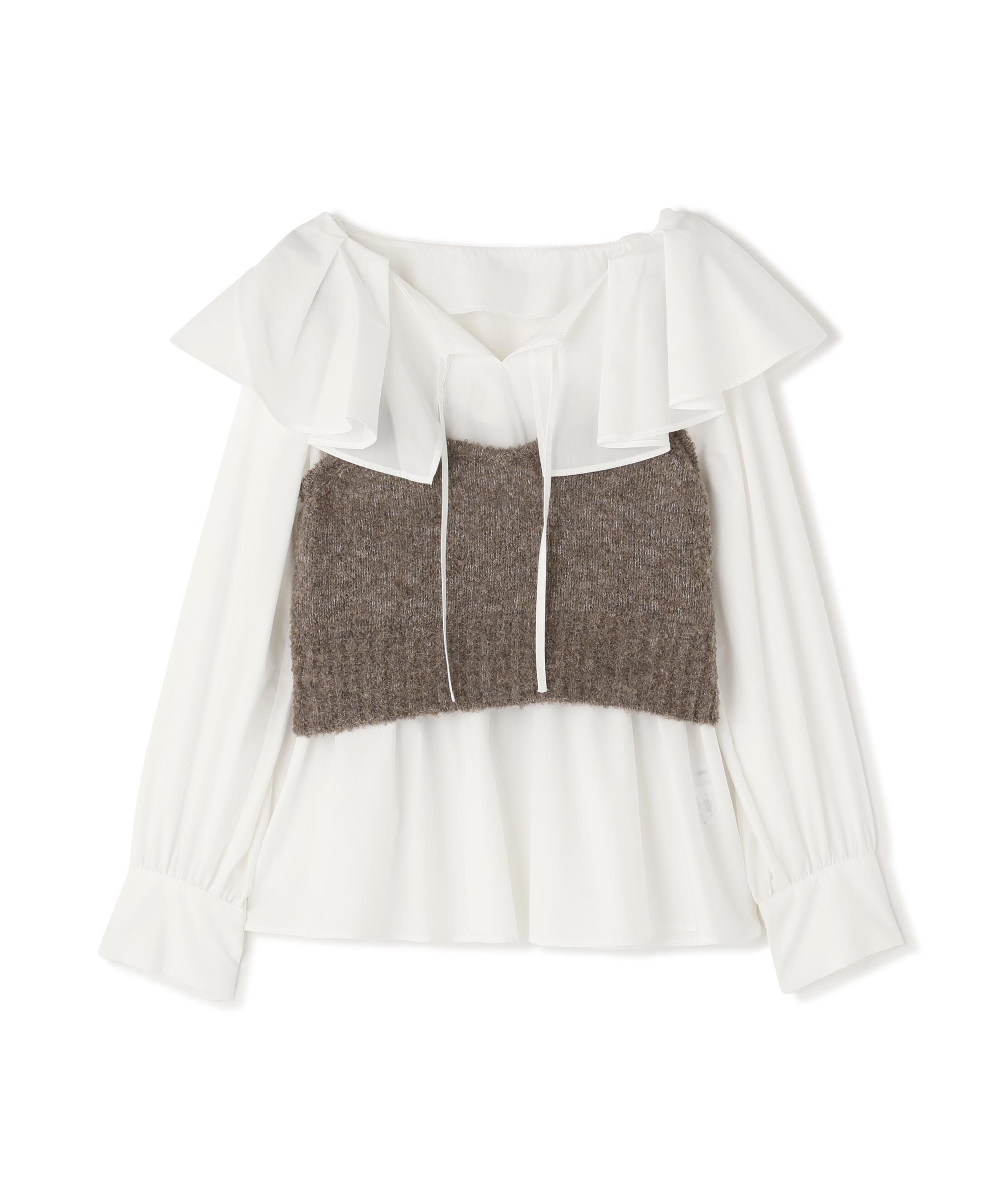  「ビスチェセットラッフルブラウス」|シャツ・ブラウス|