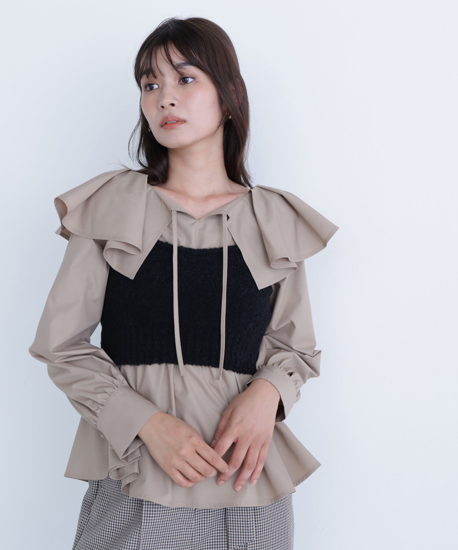  「ビスチェセットラッフルブラウス」|シャツ・ブラウス|
