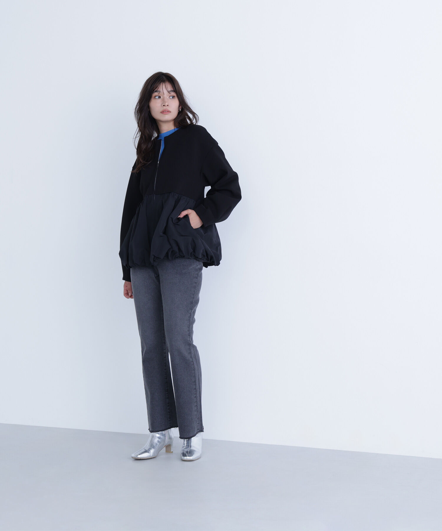  「ダンボールドッキングペプラムブルゾン」|ブルゾン・スタジャン|