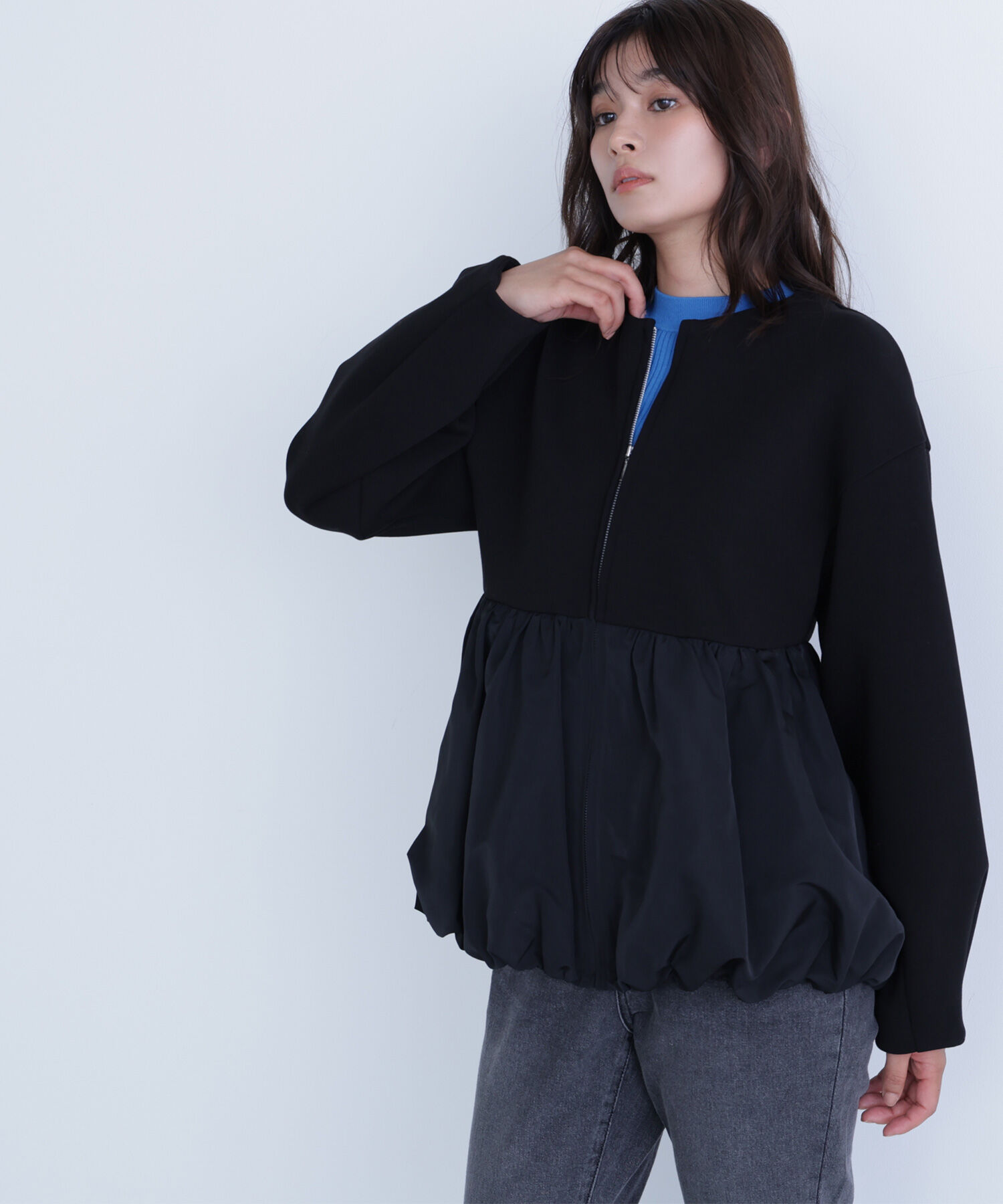  「ダンボールドッキングペプラムブルゾン」|ブルゾン・スタジャン|