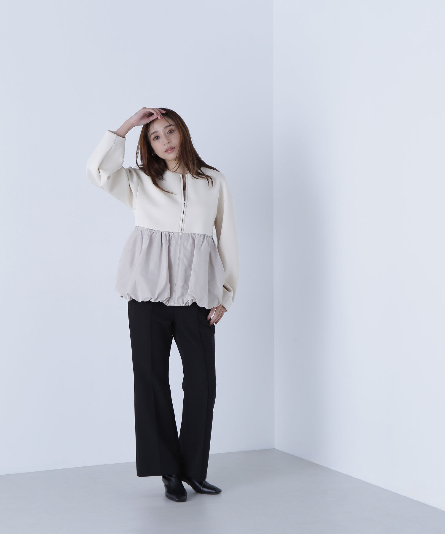  「ダンボールドッキングペプラムブルゾン」|ブルゾン・スタジャン|