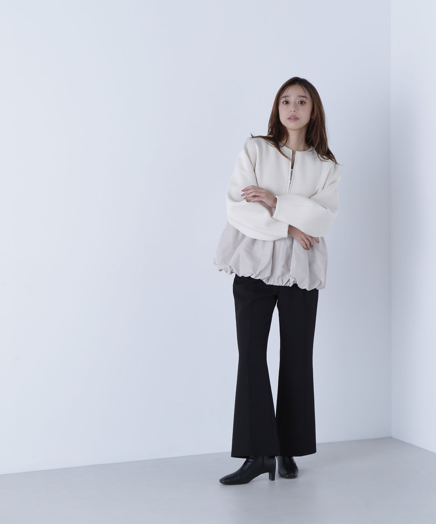  「ダンボールドッキングペプラムブルゾン」|ブルゾン・スタジャン|