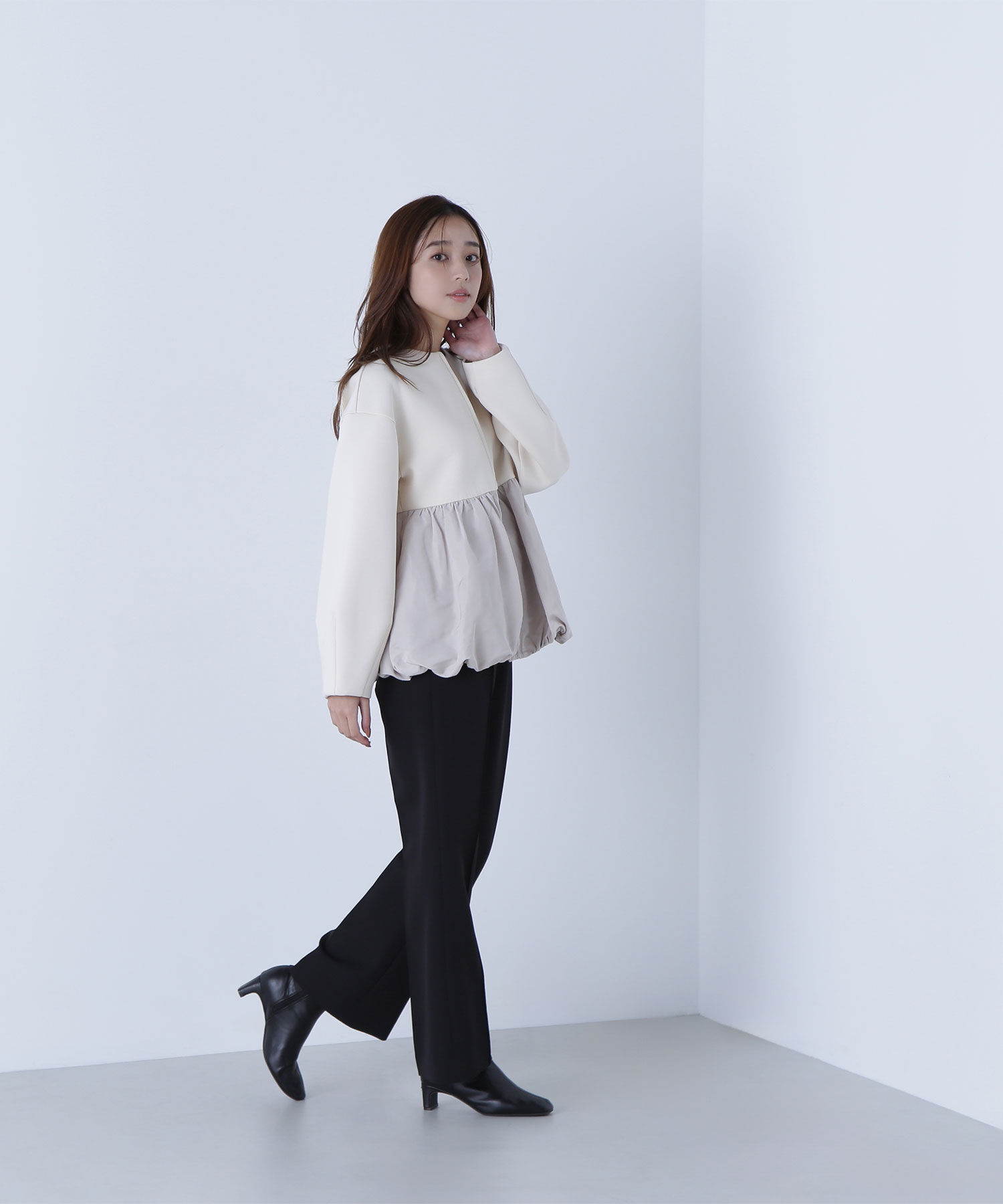  「ダンボールドッキングペプラムブルゾン」|ブルゾン・スタジャン|