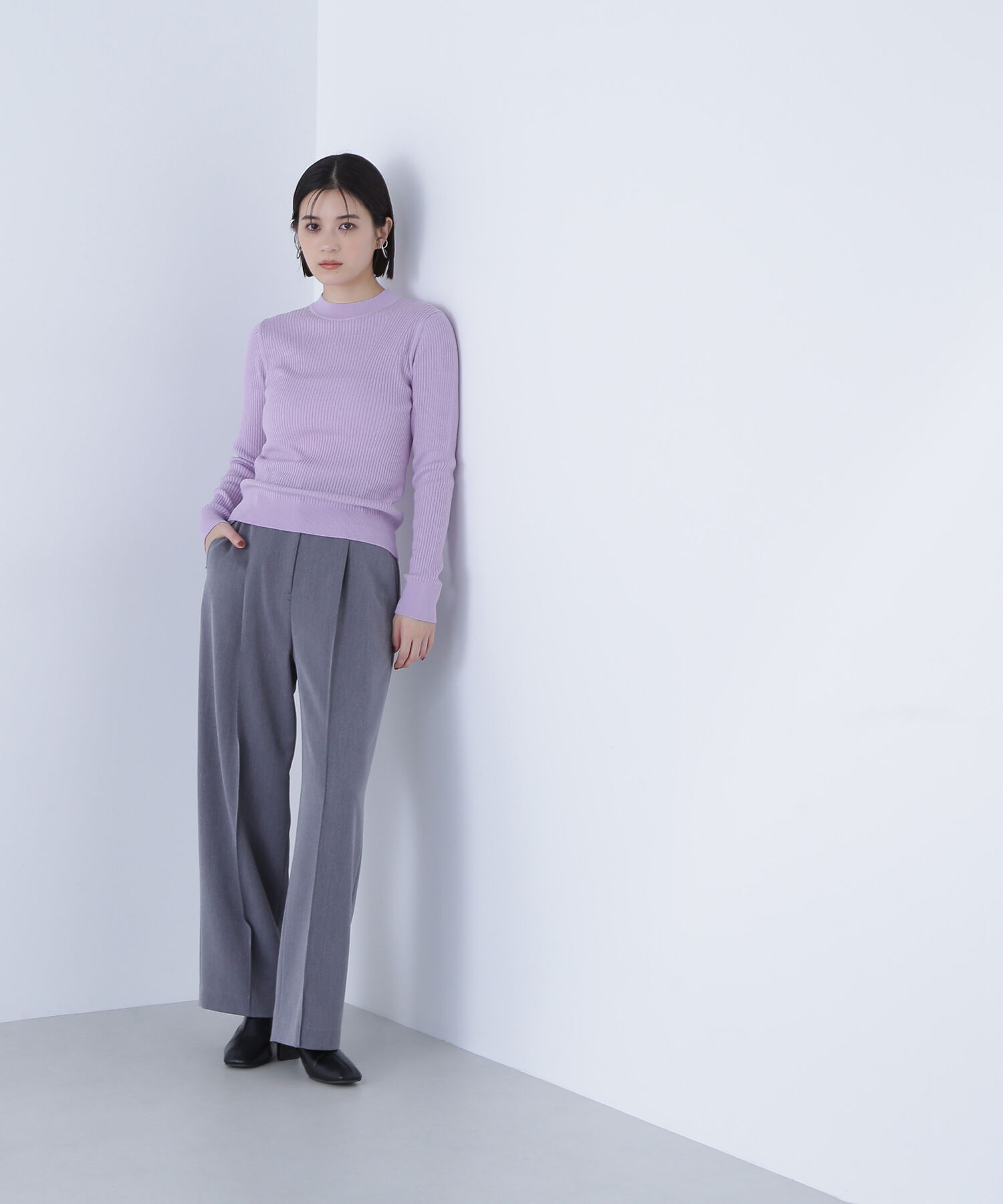  「ウールブレンドニットシリーズ モックネック」|ニット・セーター|