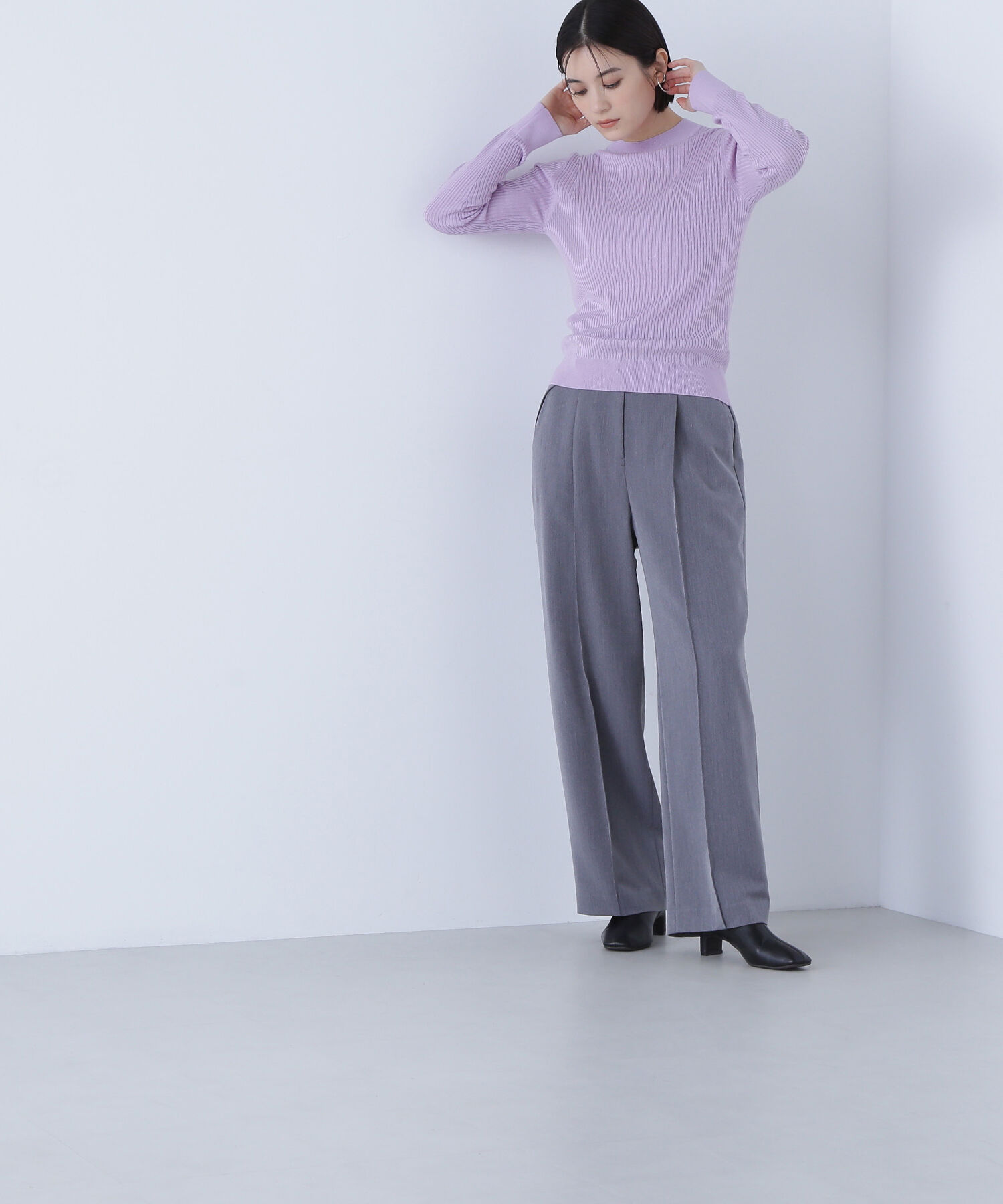  「ウールブレンドニットシリーズ モックネック」|ニット・セーター|