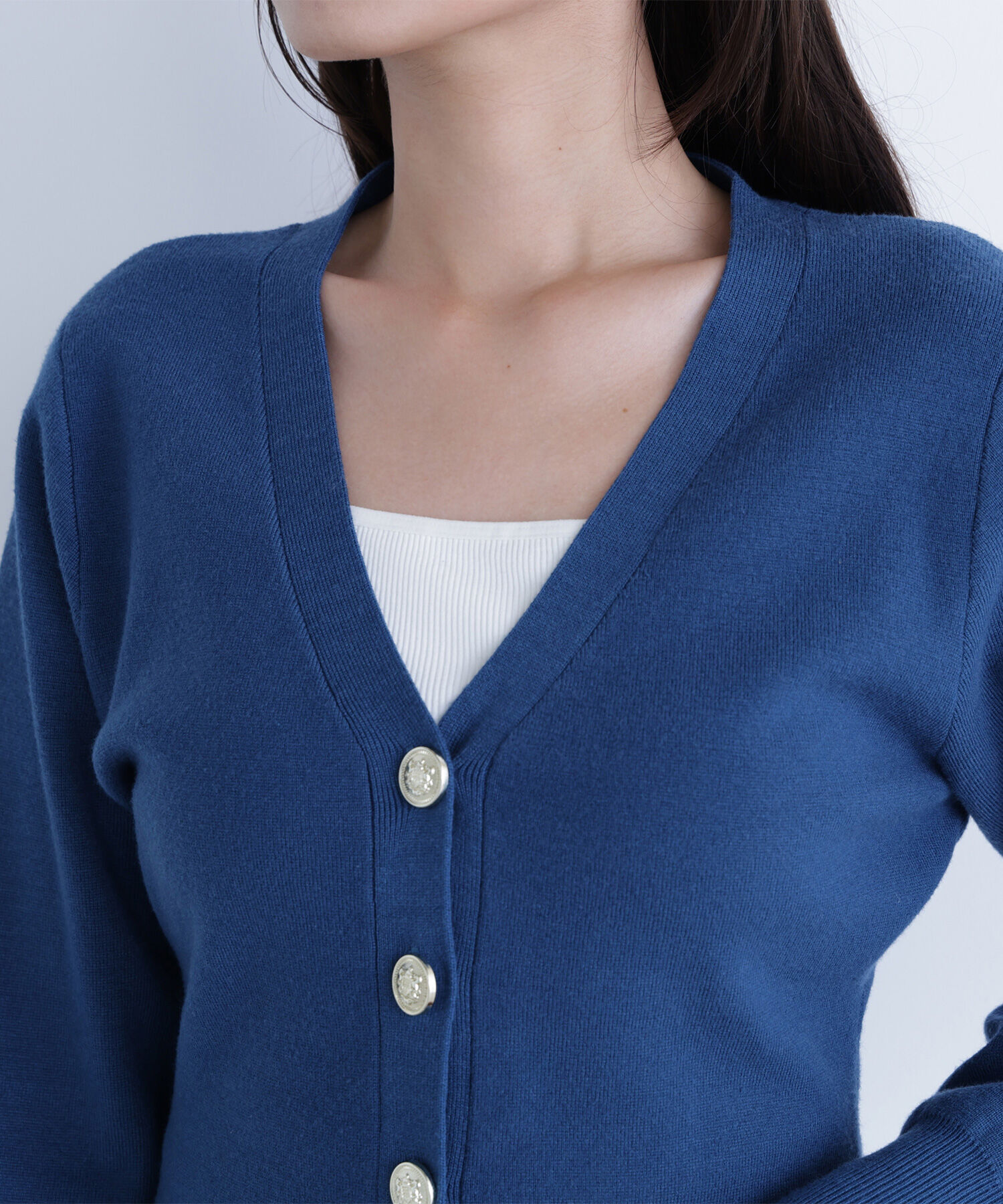  「ウエストシェイプスリットカーディガン」|ニット・セーター|