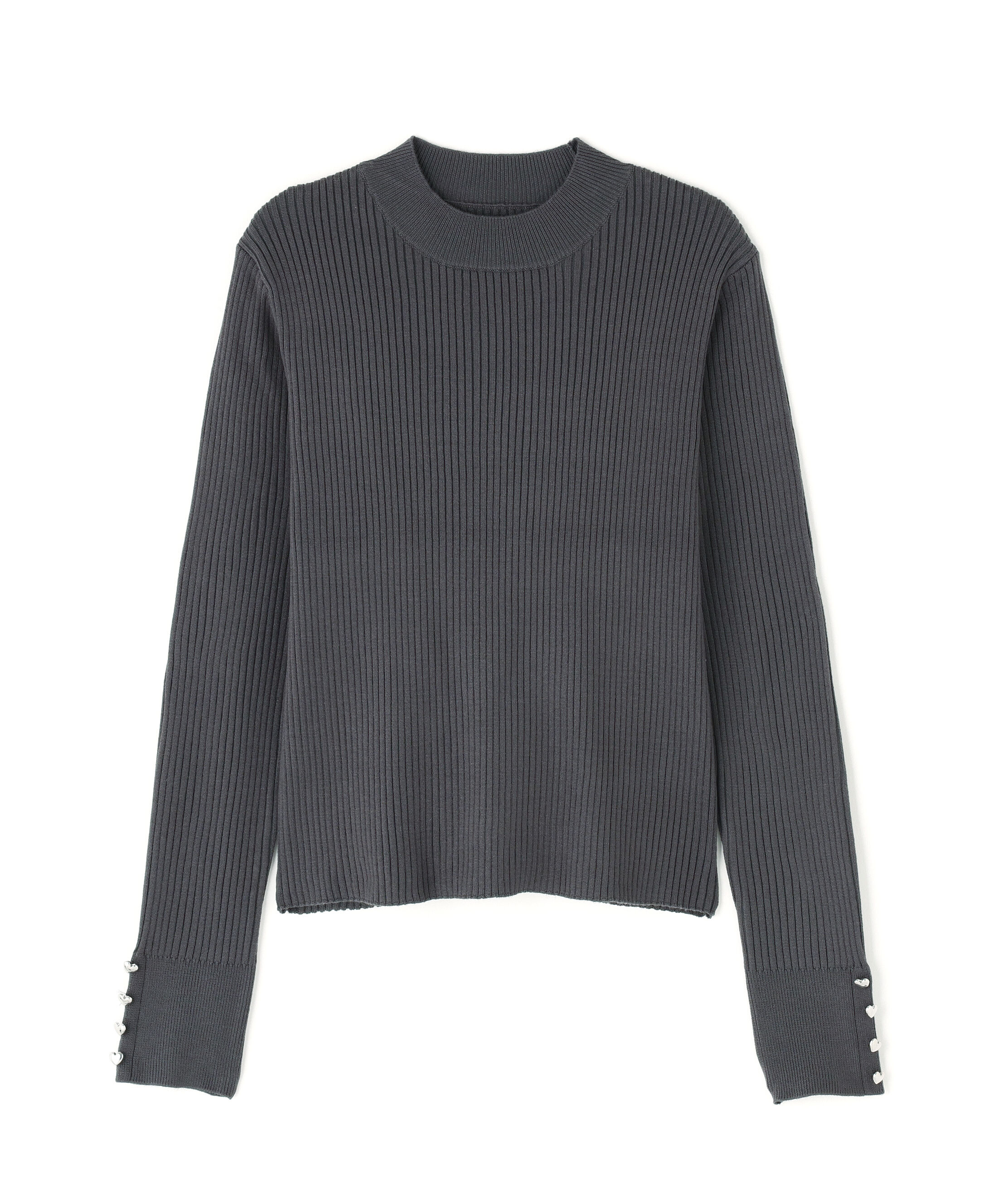  「ハートボタンカフスニット」|ニット・セーター|