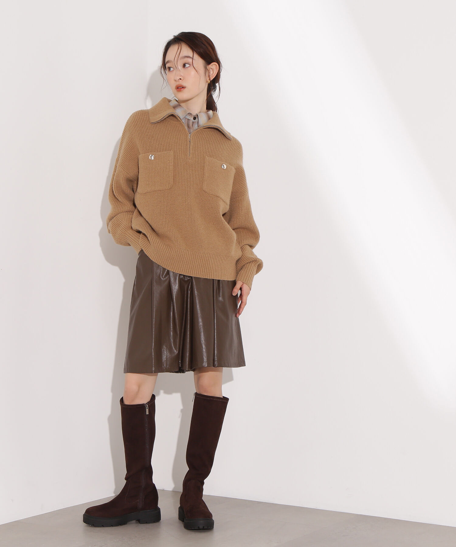  「〈N.〉ハーフジップオーバーニット」|ニット・セーター|