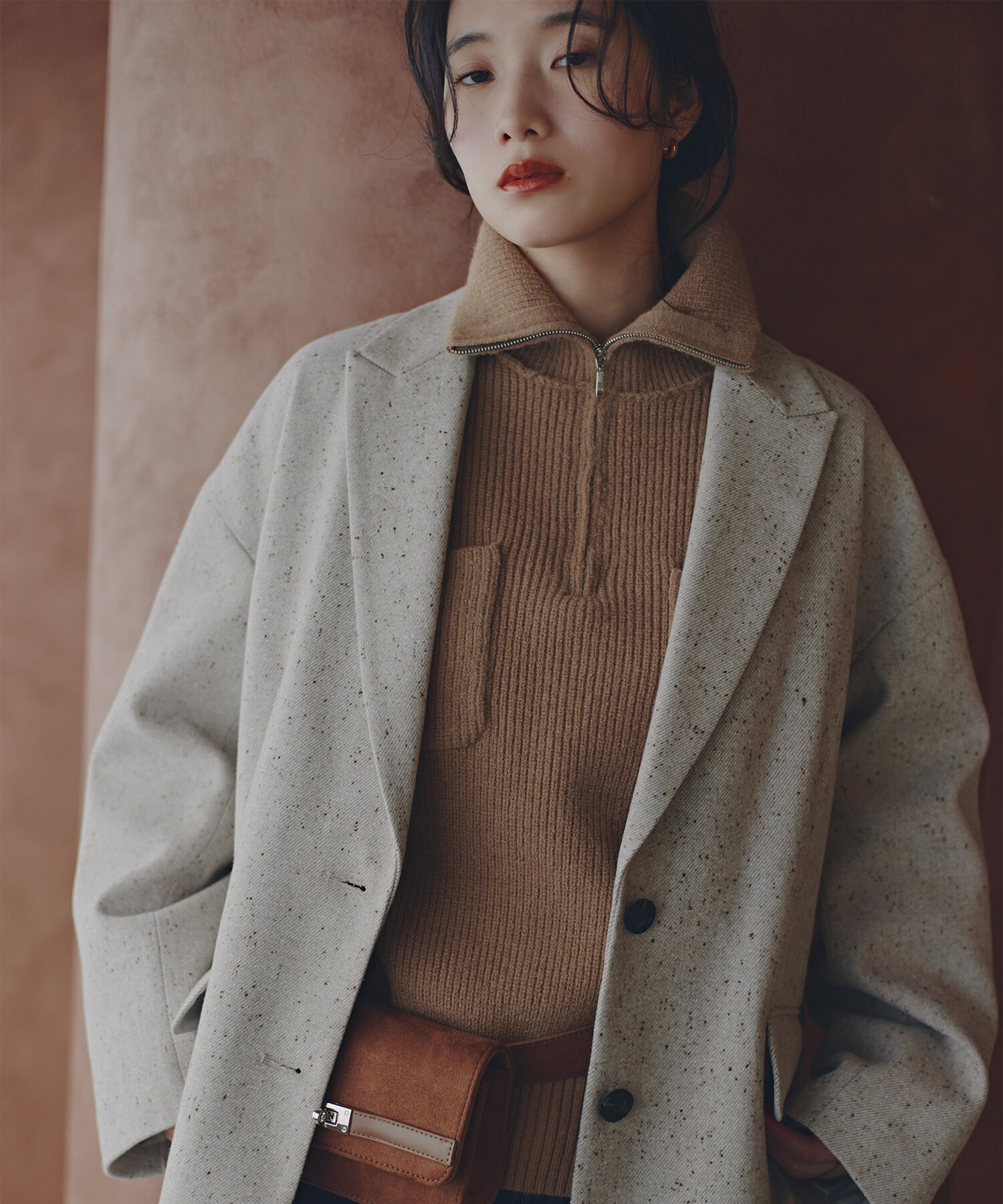  「〈N.〉ハーフジップオーバーニット」|ニット・セーター|