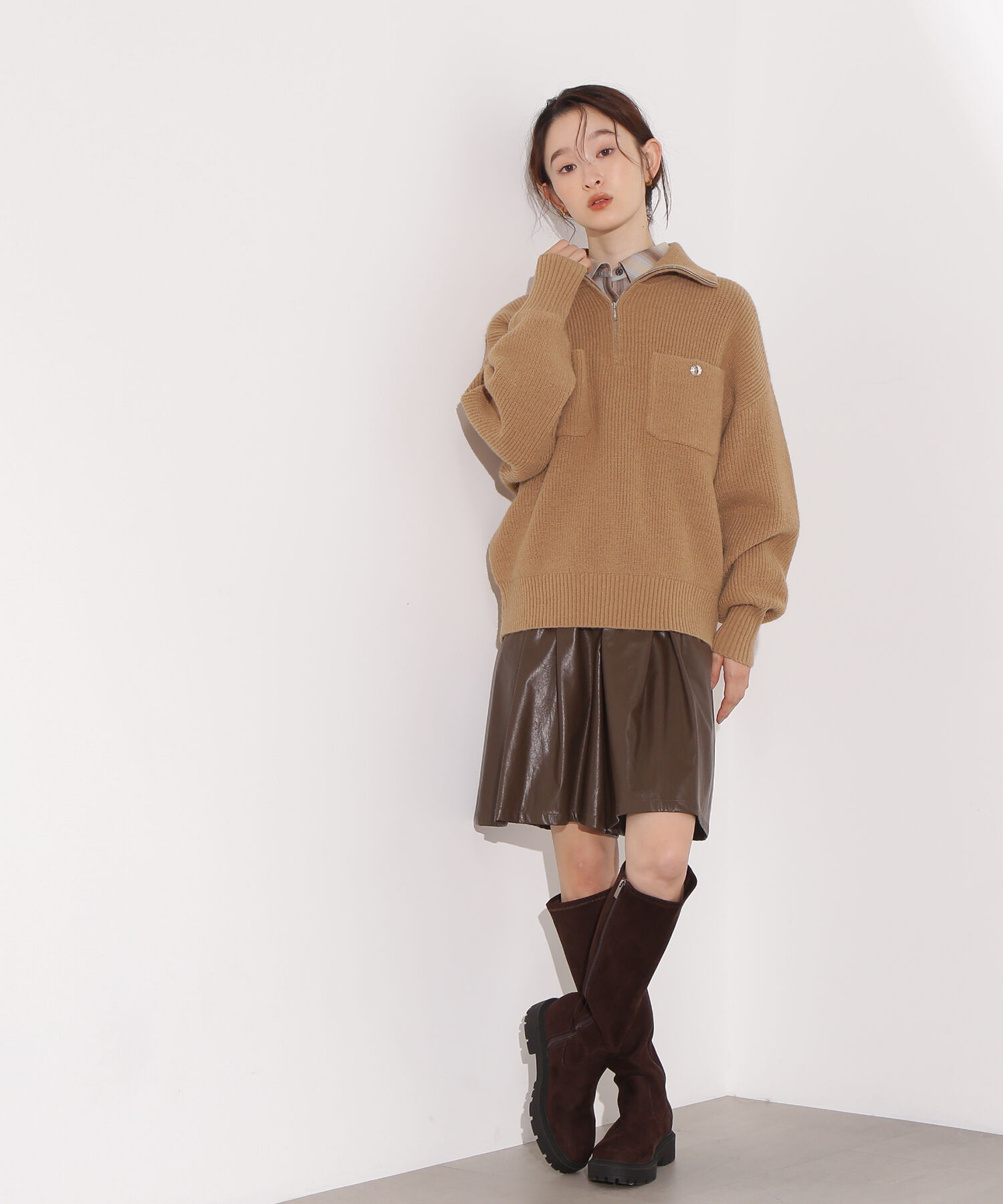  「〈N.〉ハーフジップオーバーニット」|ニット・セーター|