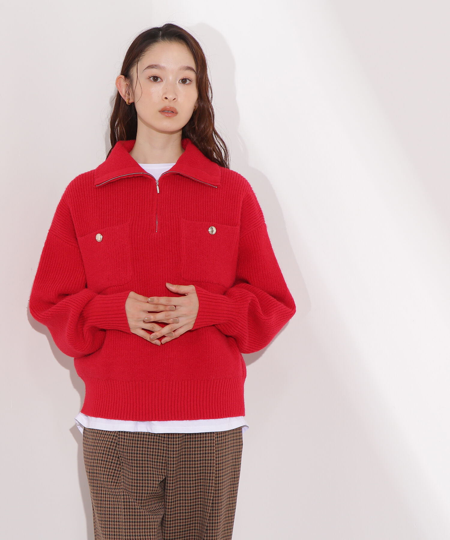  「〈N.〉ハーフジップオーバーニット」|ニット・セーター|