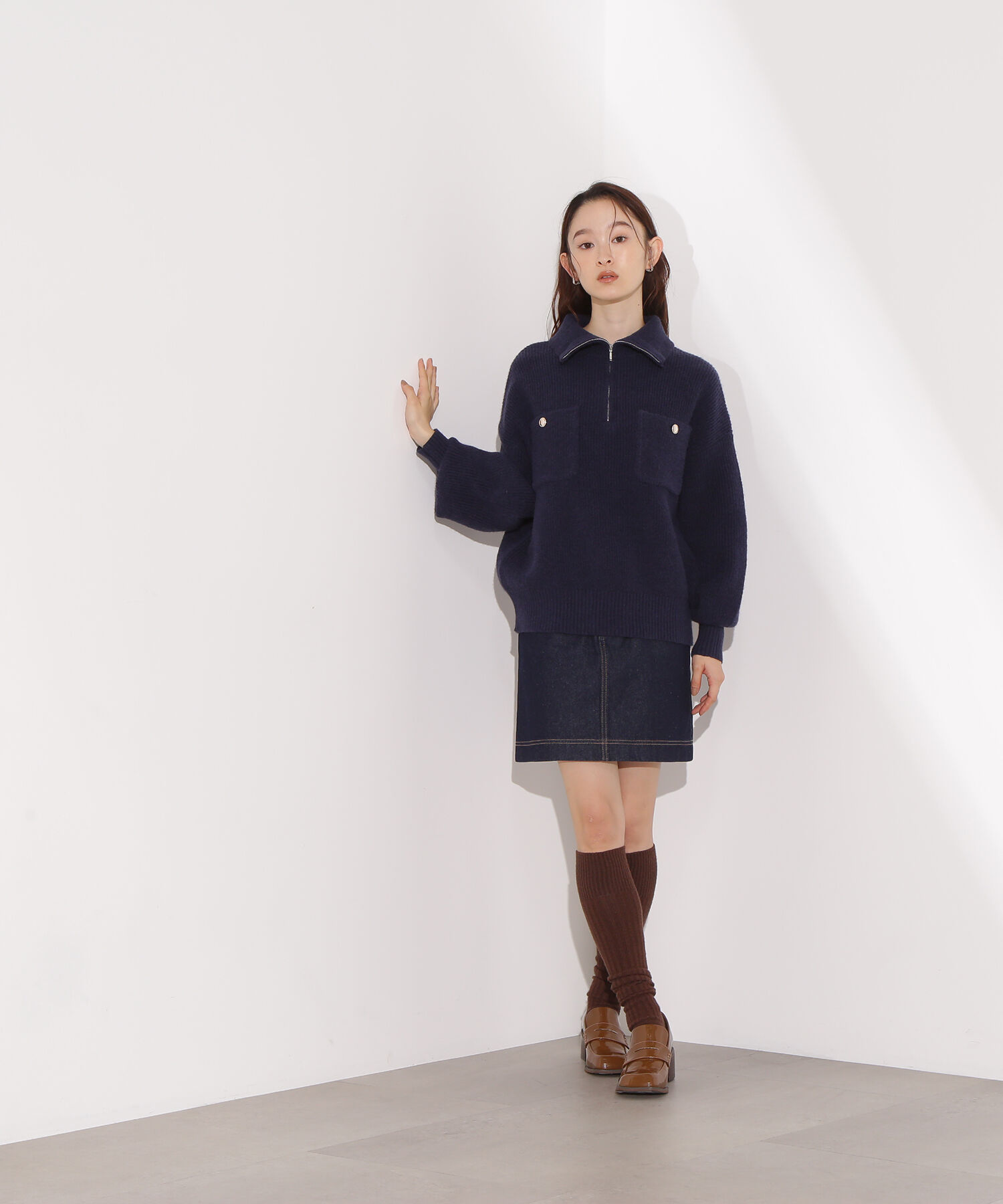  「〈N.〉ハーフジップオーバーニット」|ニット・セーター|