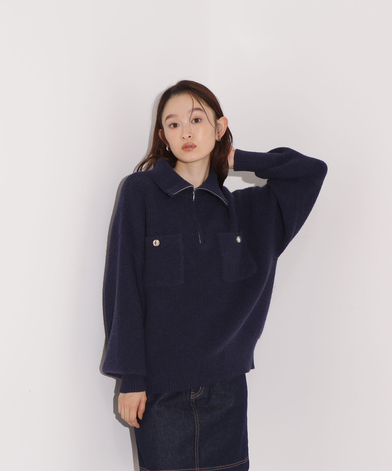  「〈N.〉ハーフジップオーバーニット」|ニット・セーター|