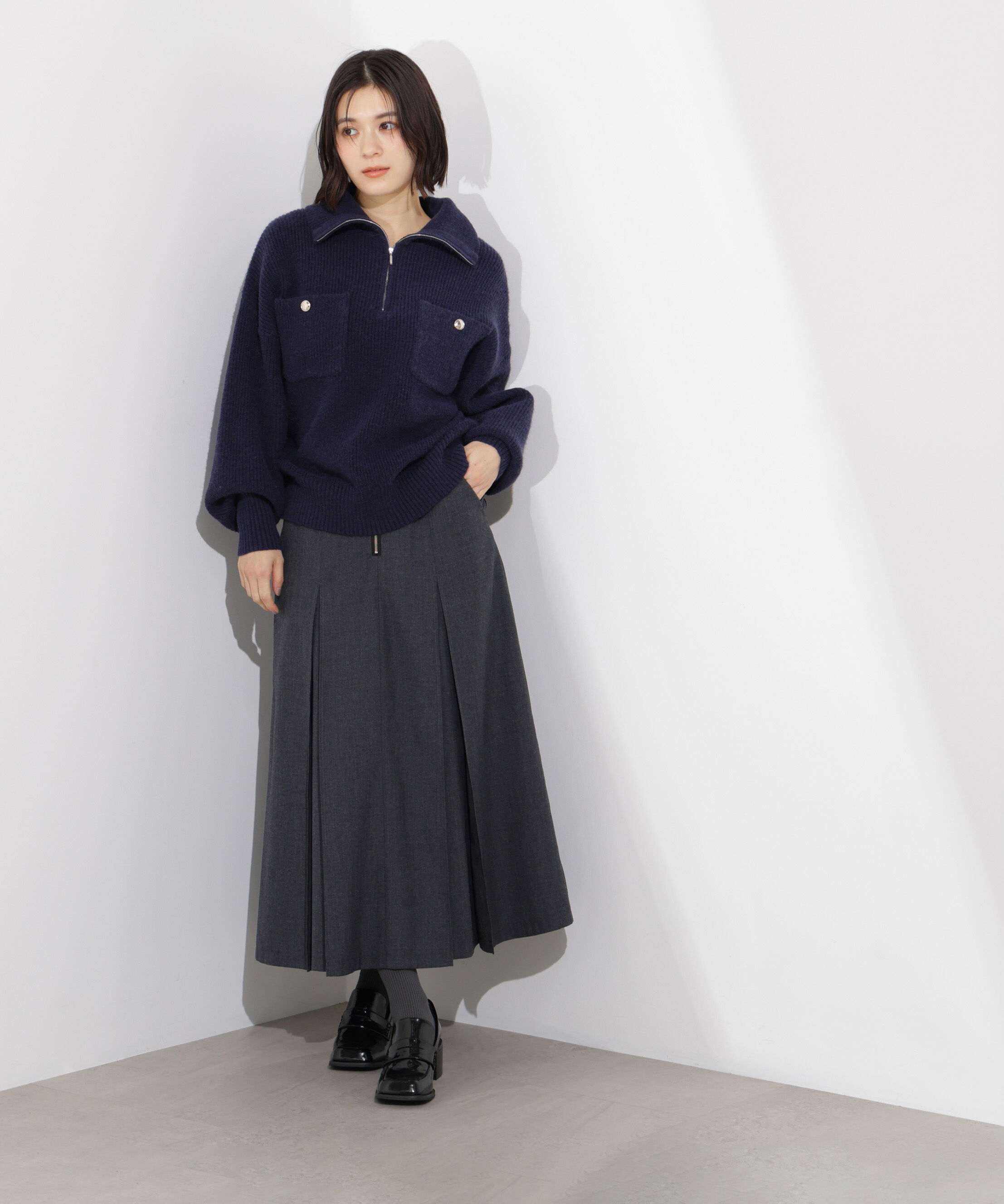  「〈N.〉ハーフジップオーバーニット」|ニット・セーター|