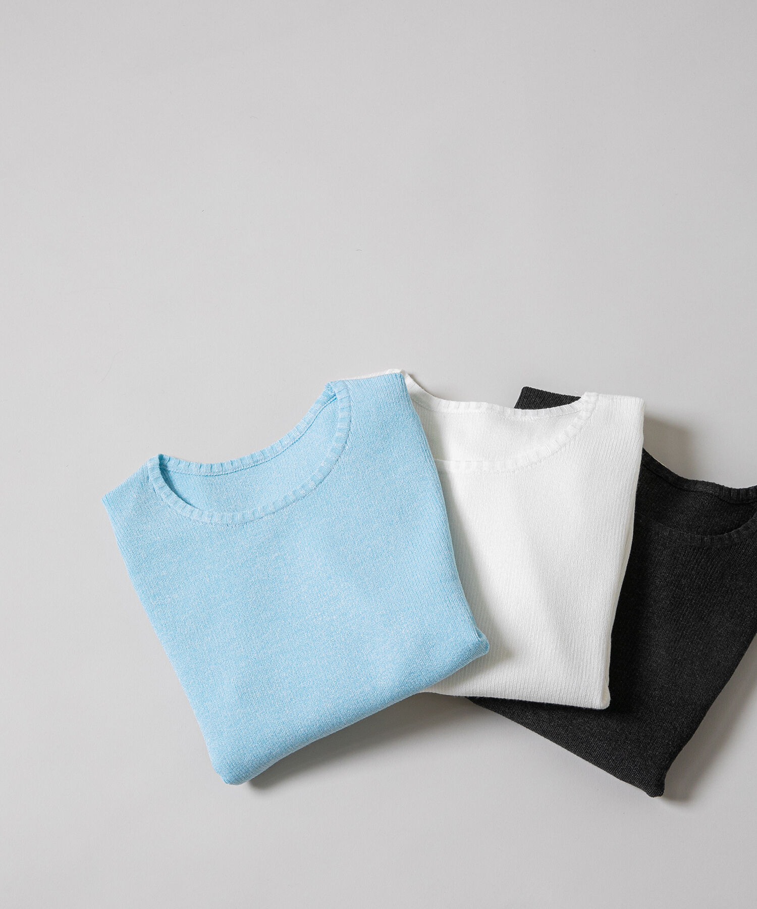  「〈N.〉クルーネックリブニット」|ニット・セーター|オフホワイト1