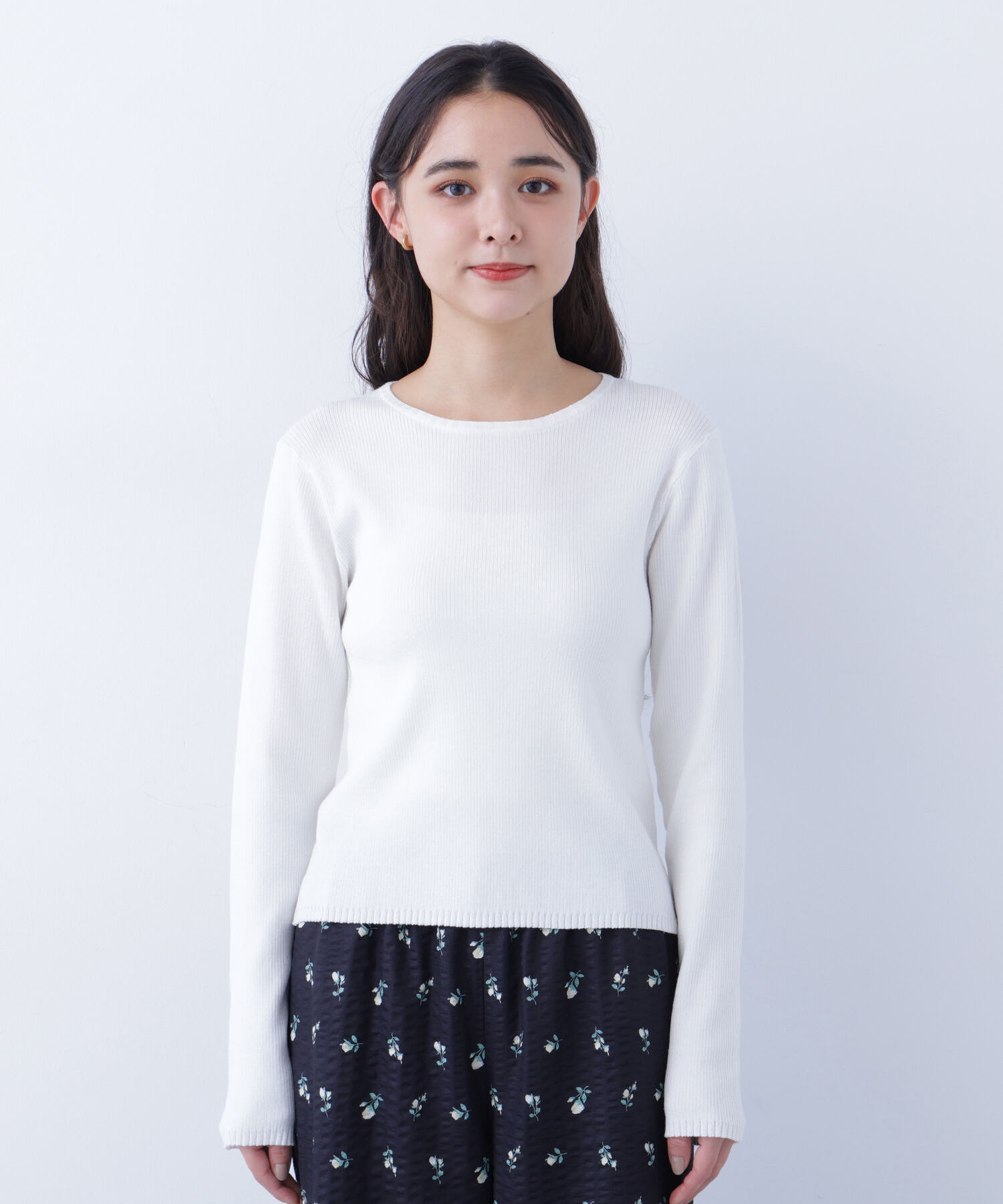  「〈N.〉クルーネックリブニット」|ニット・セーター|