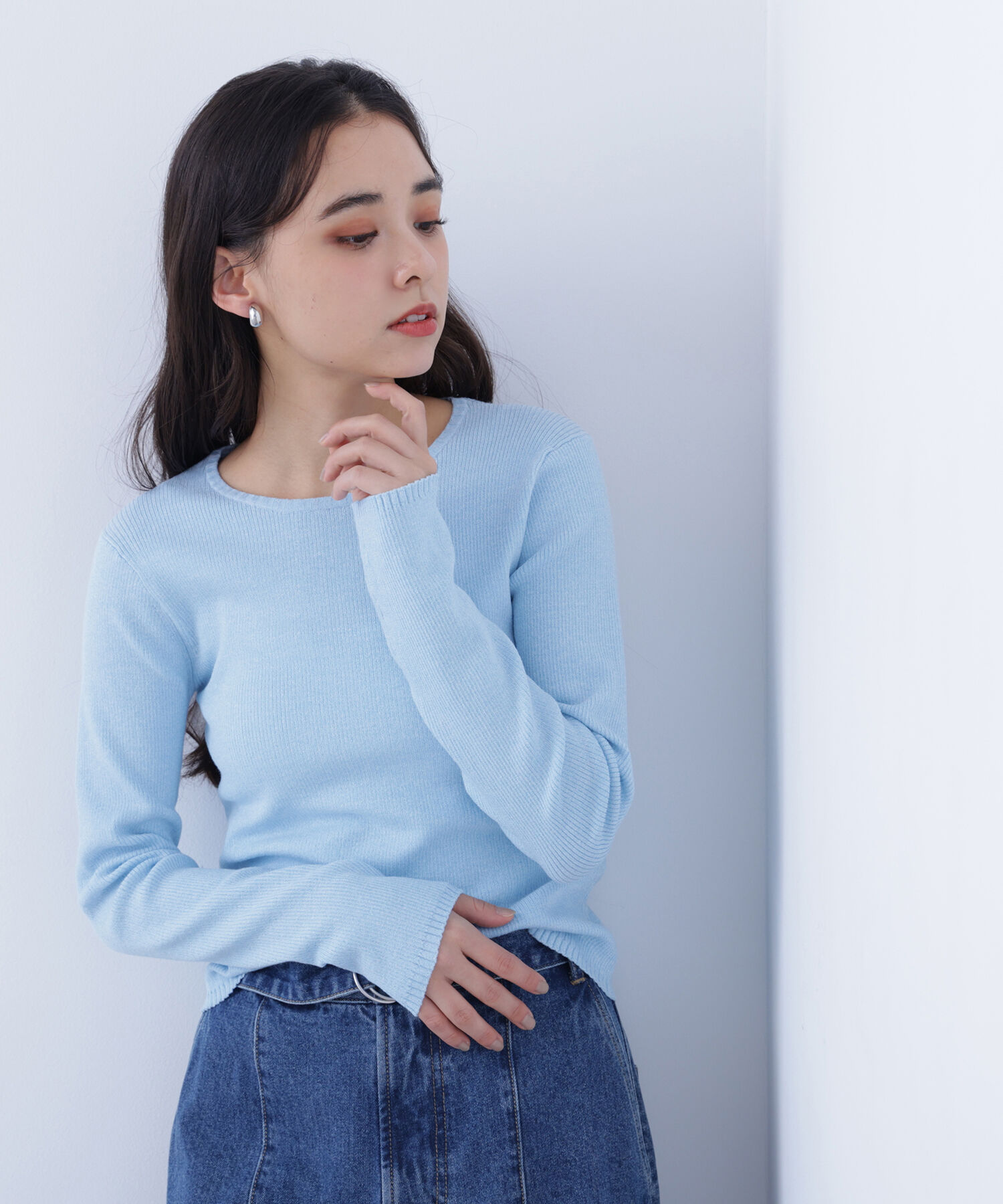  「〈N.〉クルーネックリブニット」|ニット・セーター|