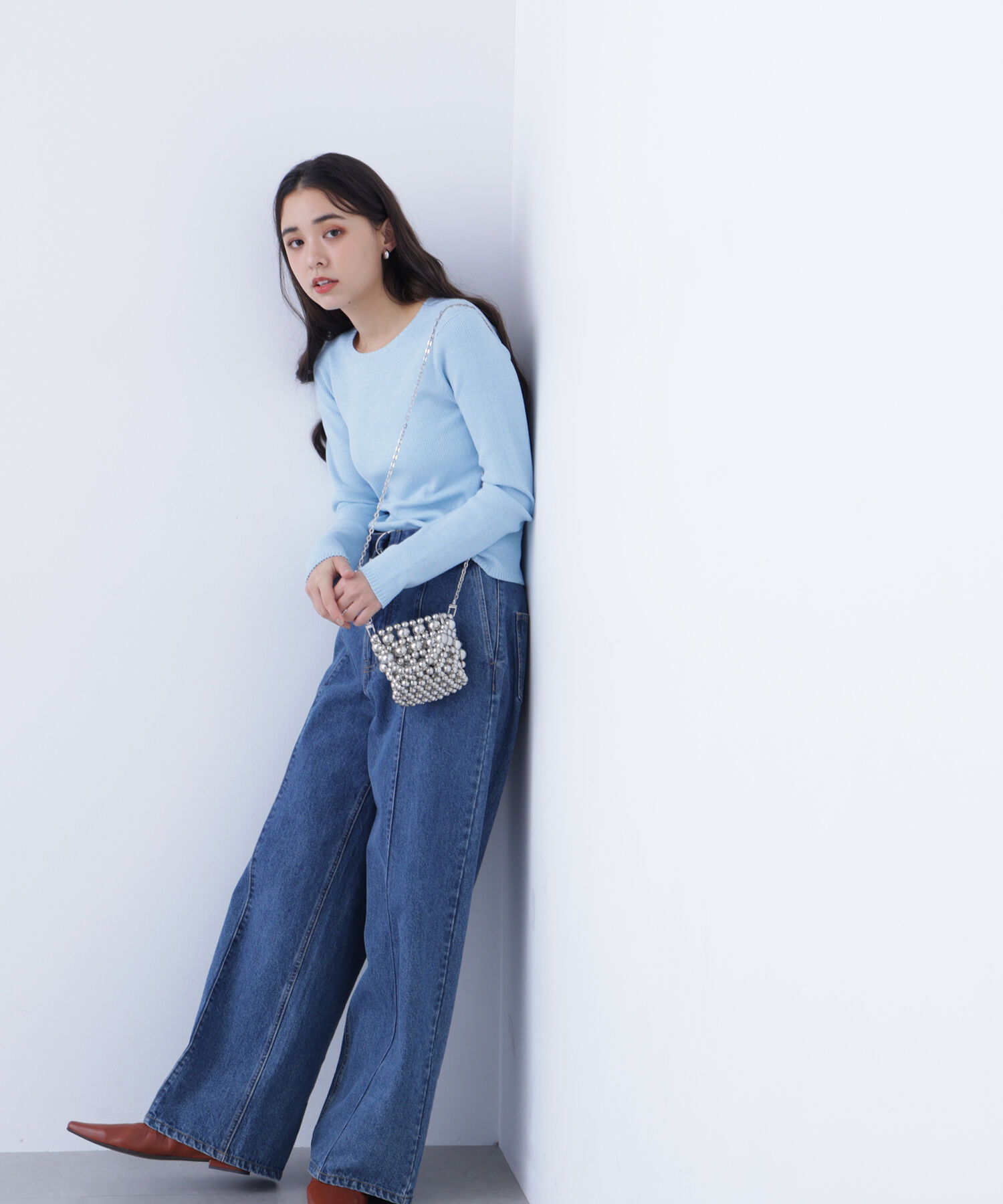  「〈N.〉クルーネックリブニット」|ニット・セーター|