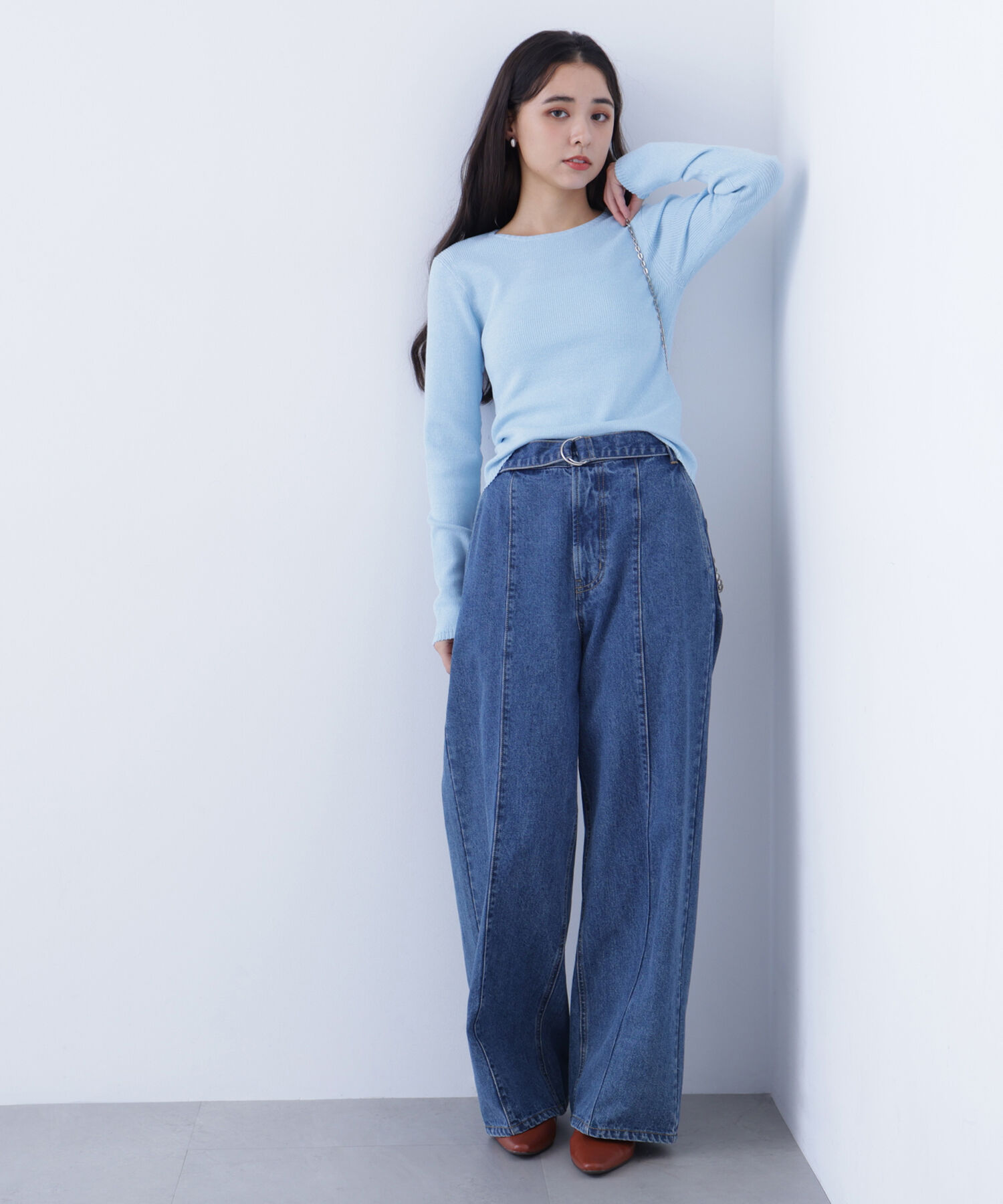  「〈N.〉クルーネックリブニット」|ニット・セーター|